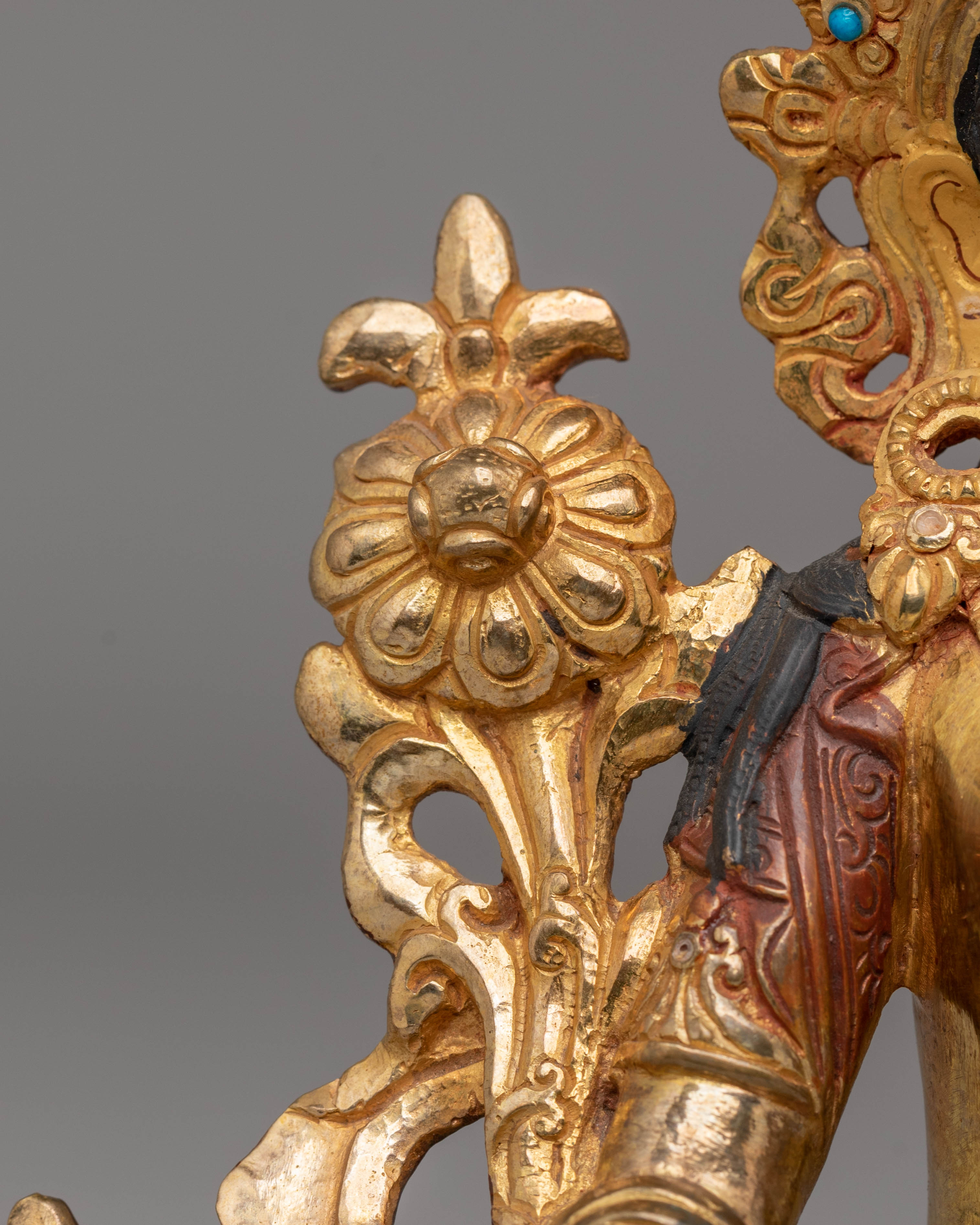 Traditional Tibetan Green Tara Statue | Handcrafted Goddess Sculpture for Meditation