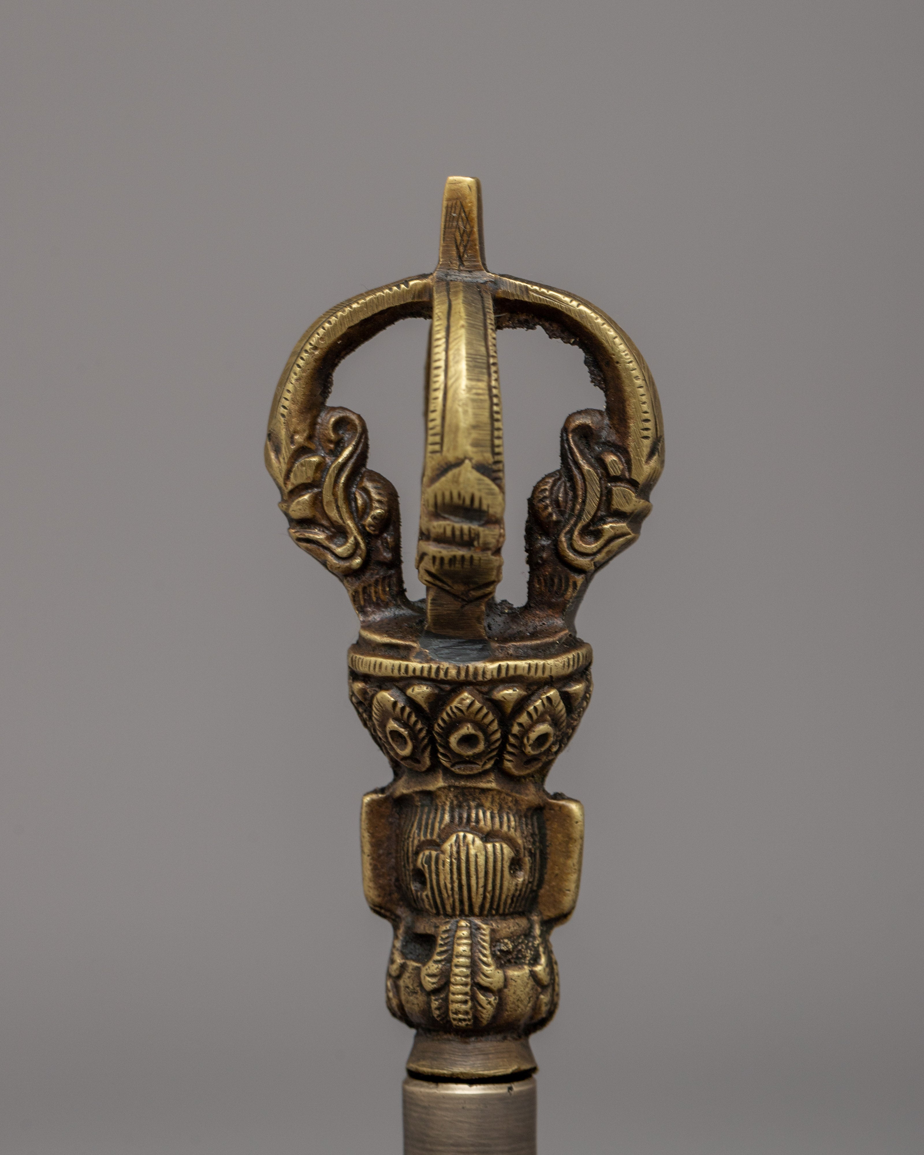 Bronze Body Vajra and Bell Set | Himalayan Buddhist Ritual Instruments