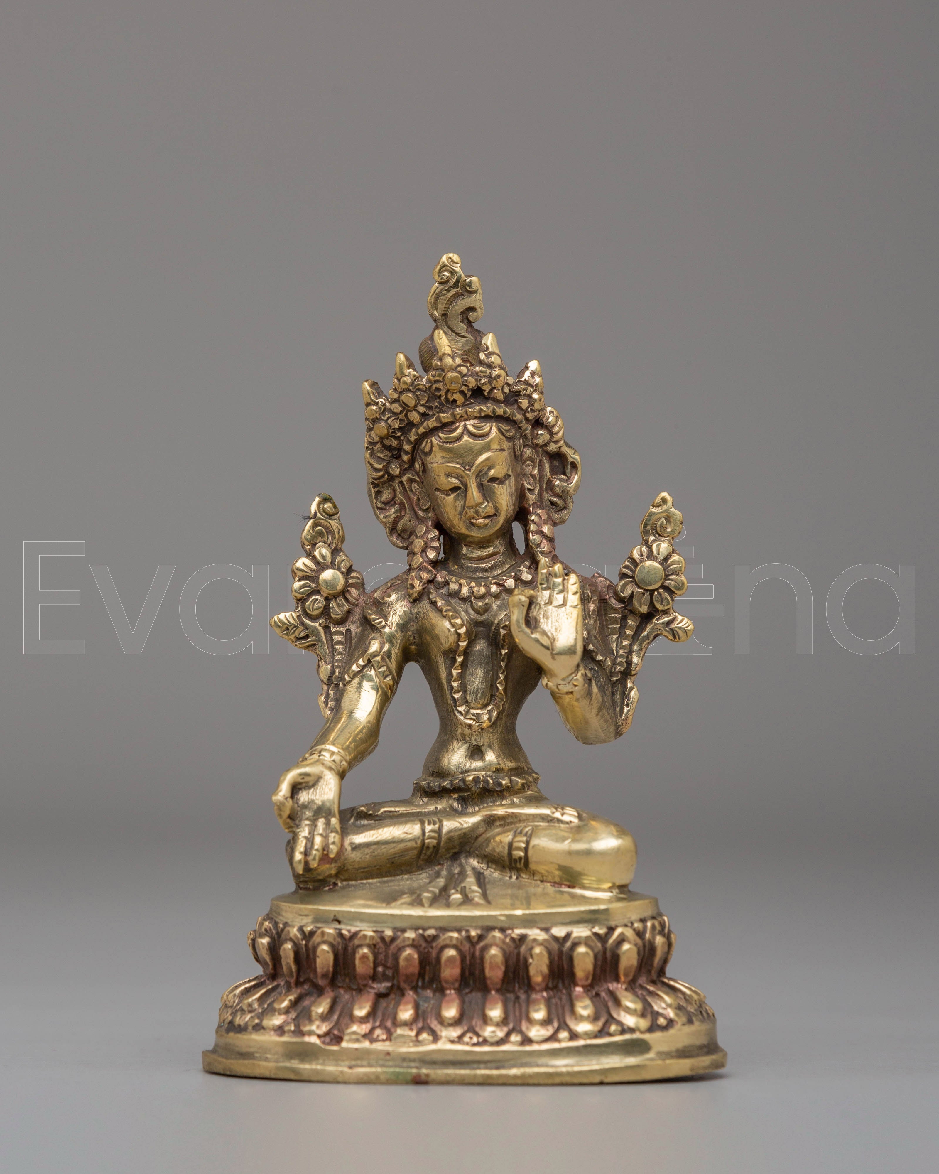 Sacred White Tara Buddhist Statue | Handcrafted Tibetan Sculpture