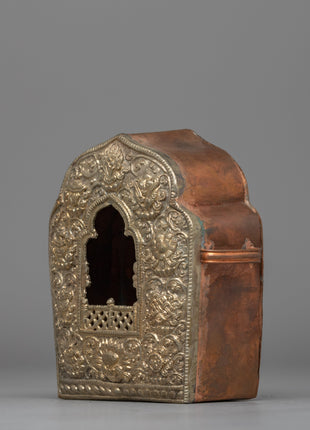 Silver-Plated Buddhist Ghau Box | A Sacred Tibetan prayer box
