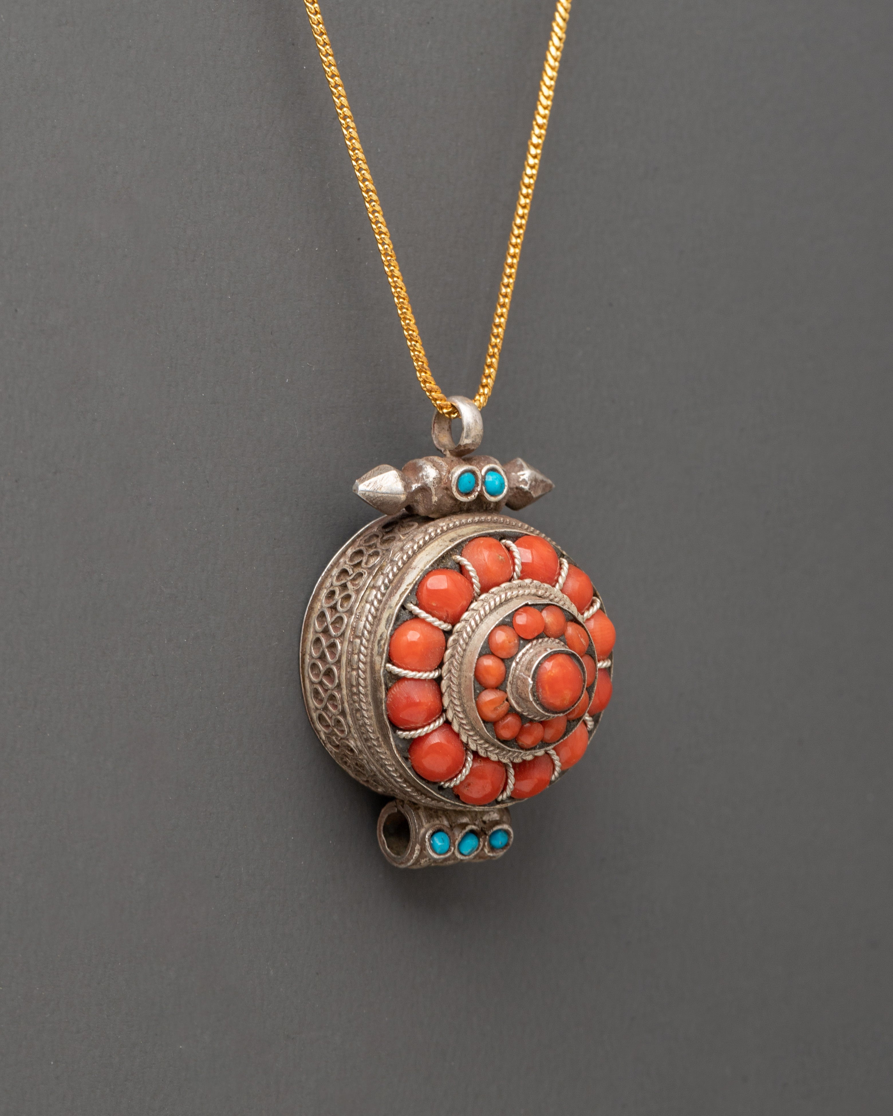 Handcrafted Ghau-Box Tibetan Pendant | Pendant for Protection