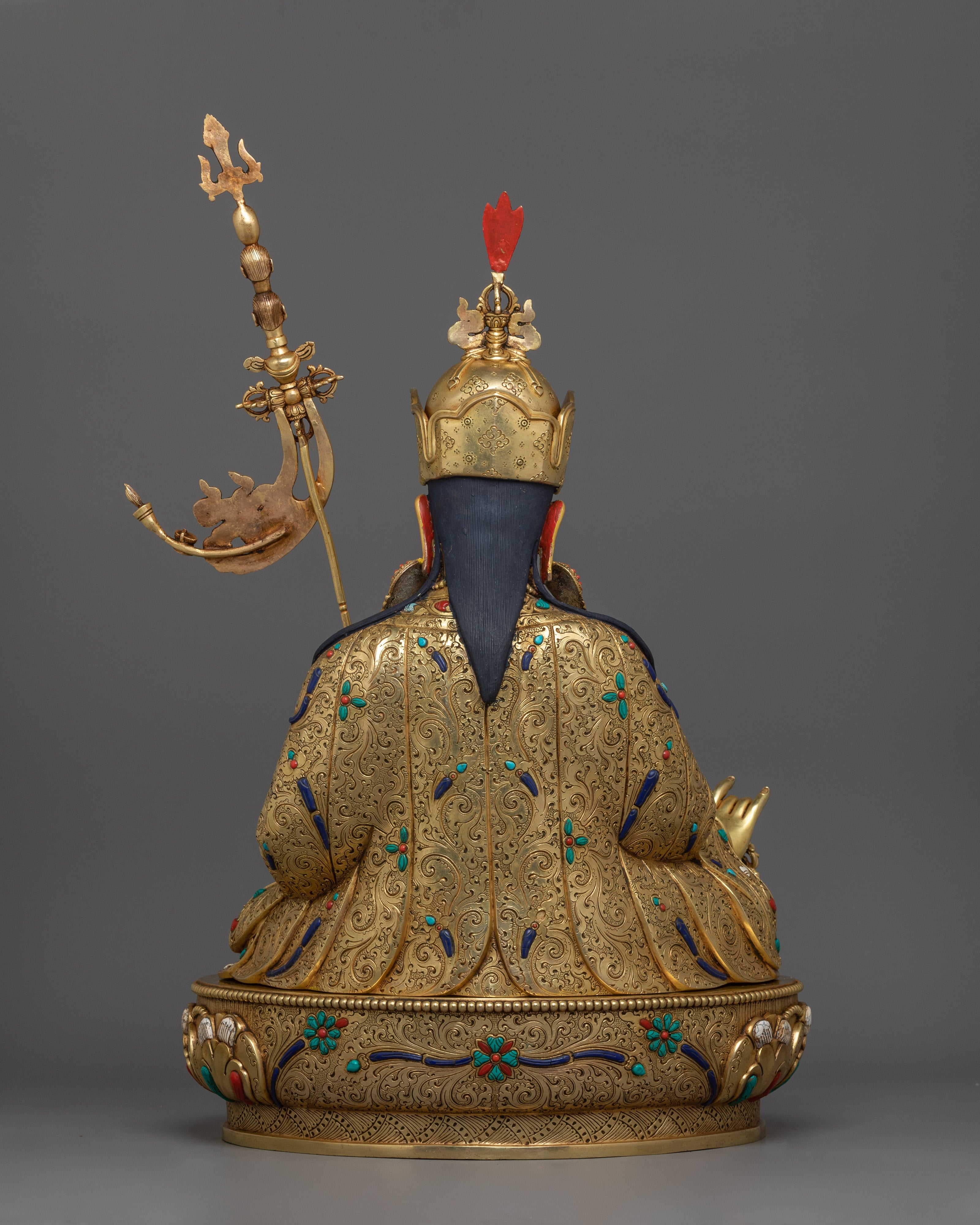 Guru Rinpoche With Beautiful Handcarved Gemstones Statue | The Precious Master