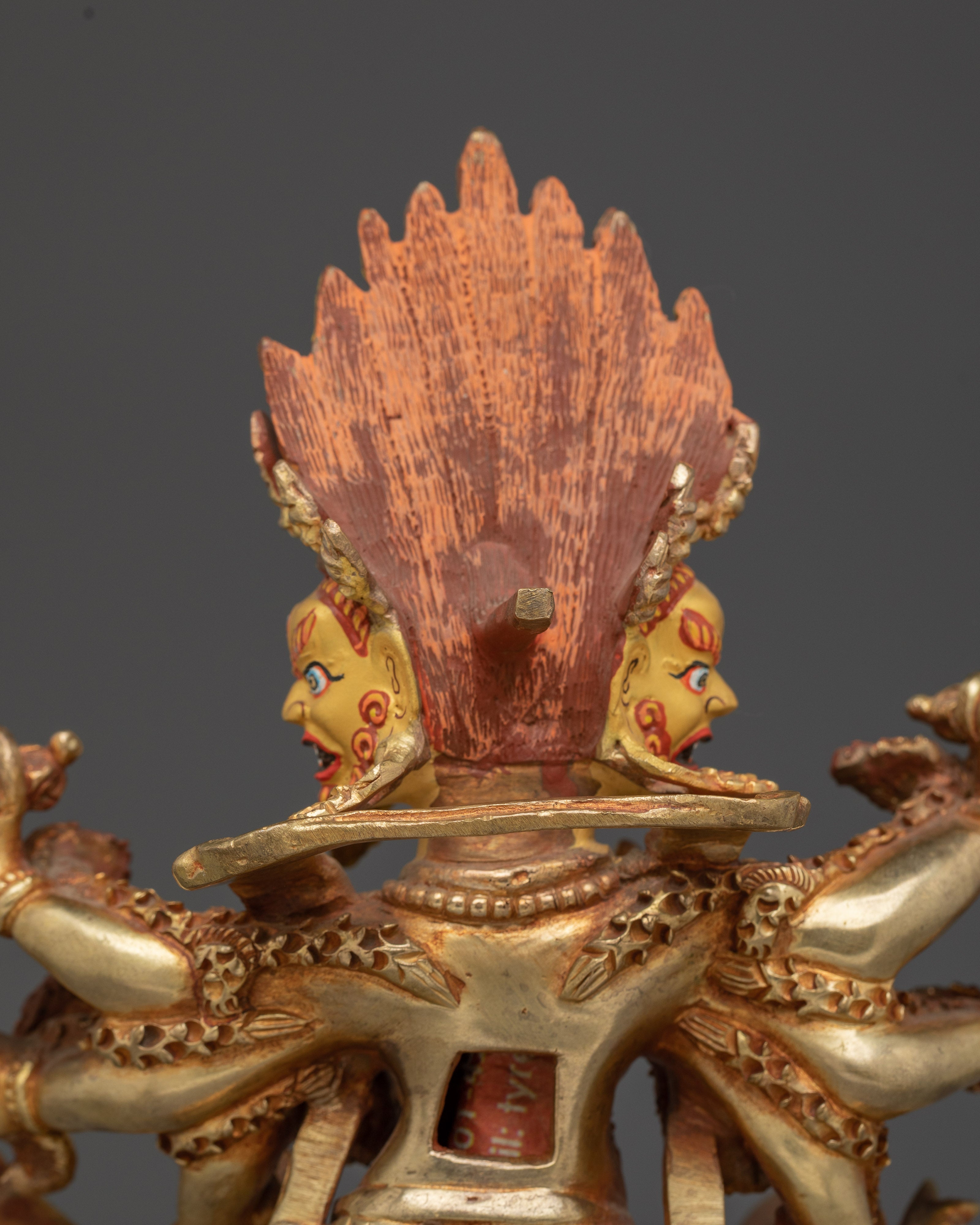 Ucchusma Gold Gilded and Copper Statue | A Fierce Symbol of Protection and Wisdom
