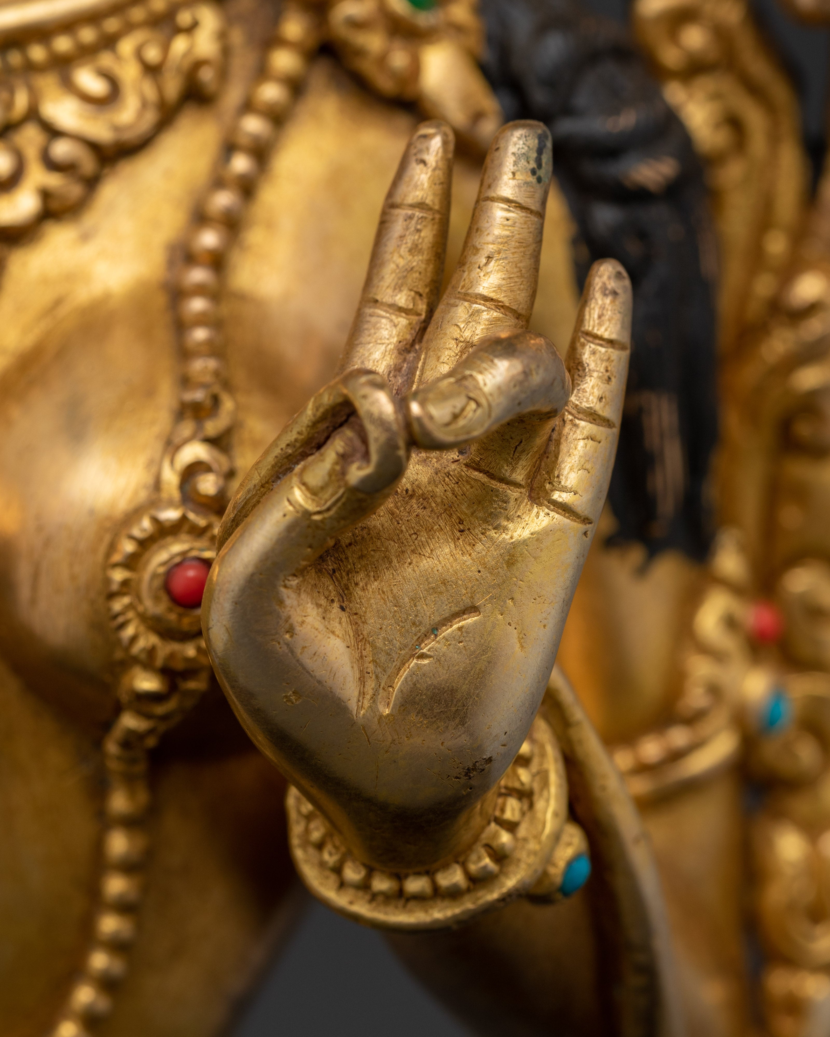 Tibetan Green Tara Deity | Traditional Buddha Antique Copper Statue