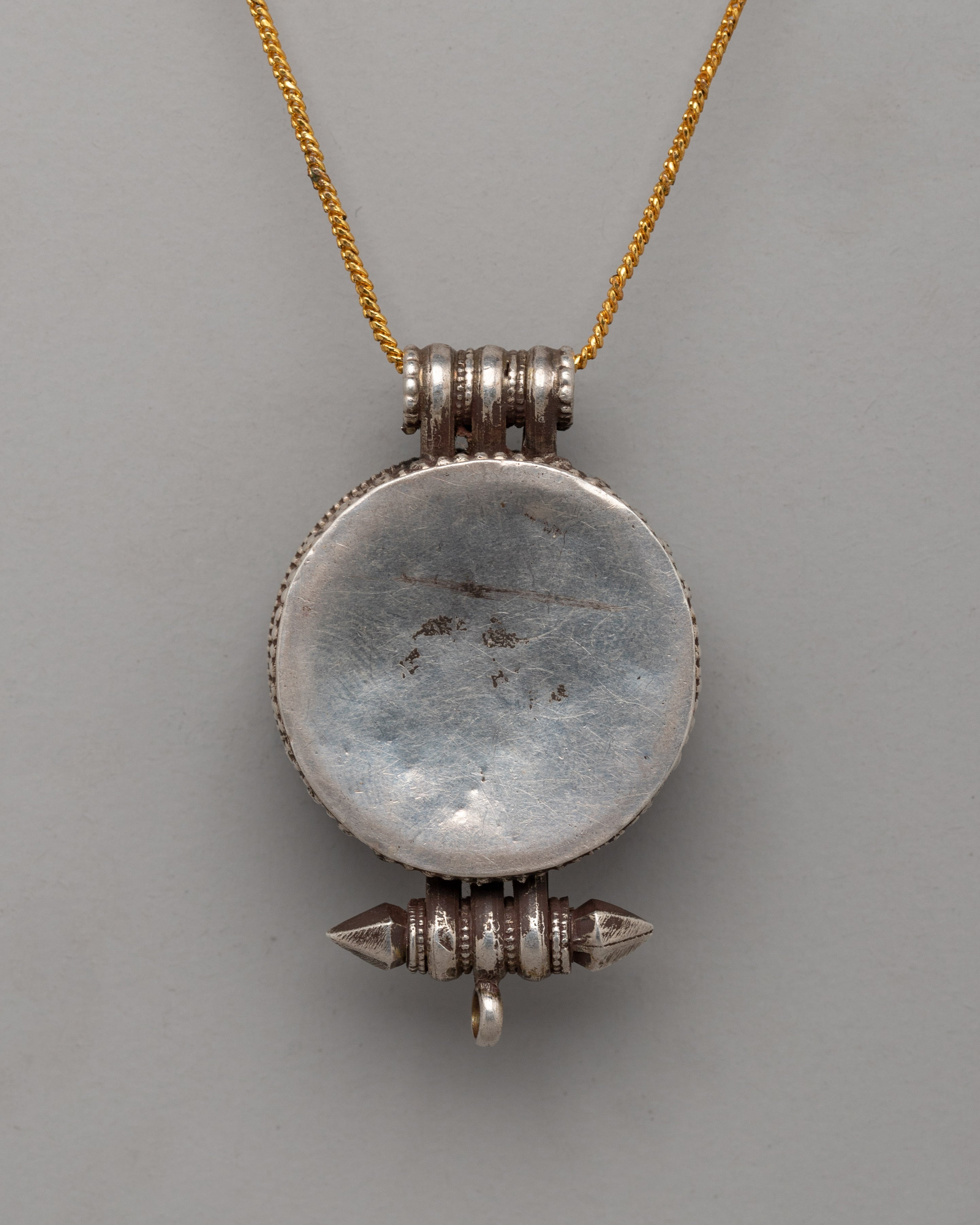 Tibetan Silver Guru Pendant | Sacred Tibetan Jewelry