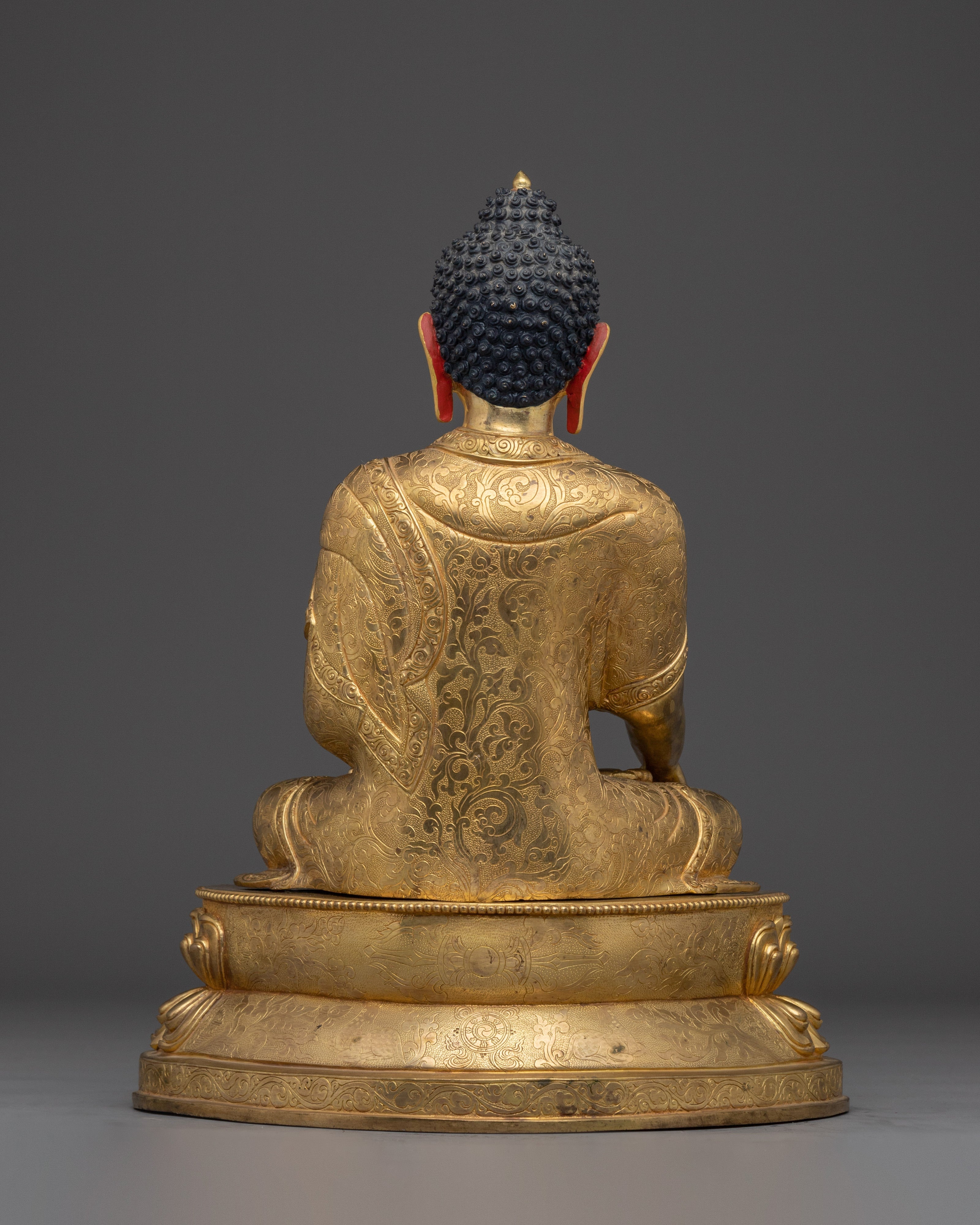 Buddhist Spiritual Icon Shakyamuni Buddha | Golden Handmade Statue