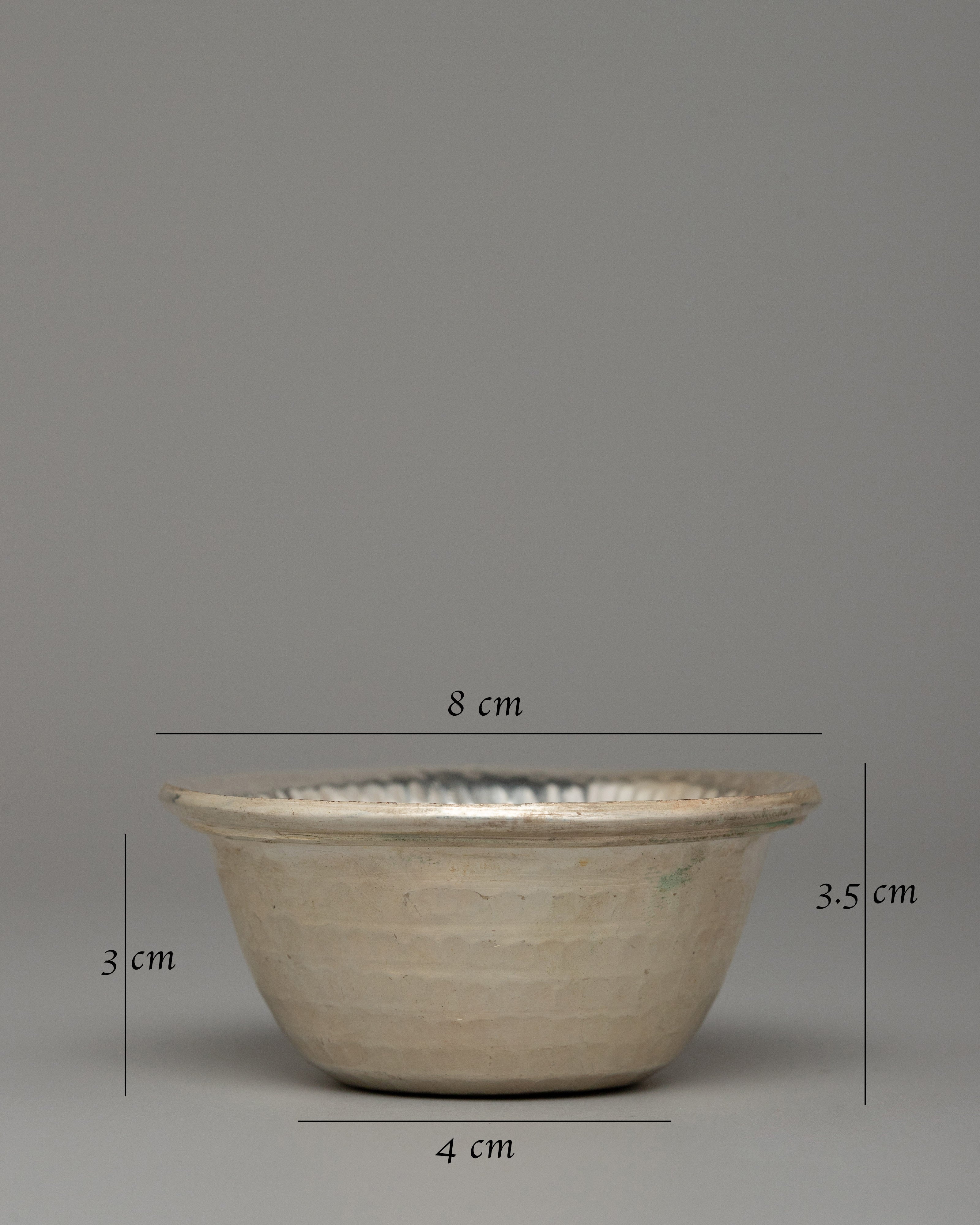 Offering Bowl Set for Altar | Silver Plated Copper Ritual Bowls