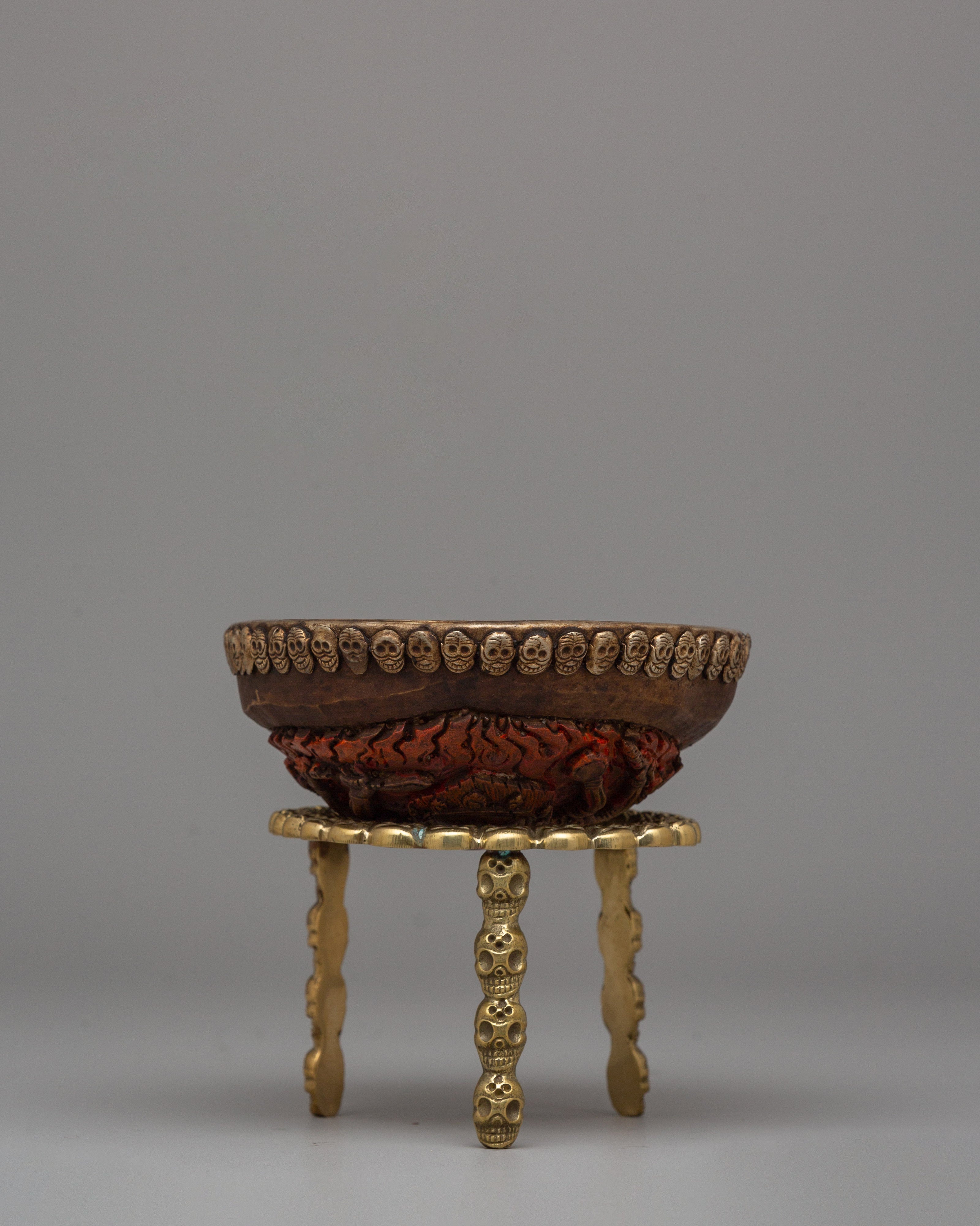 Kapala Scull Cup With Brass Stand 