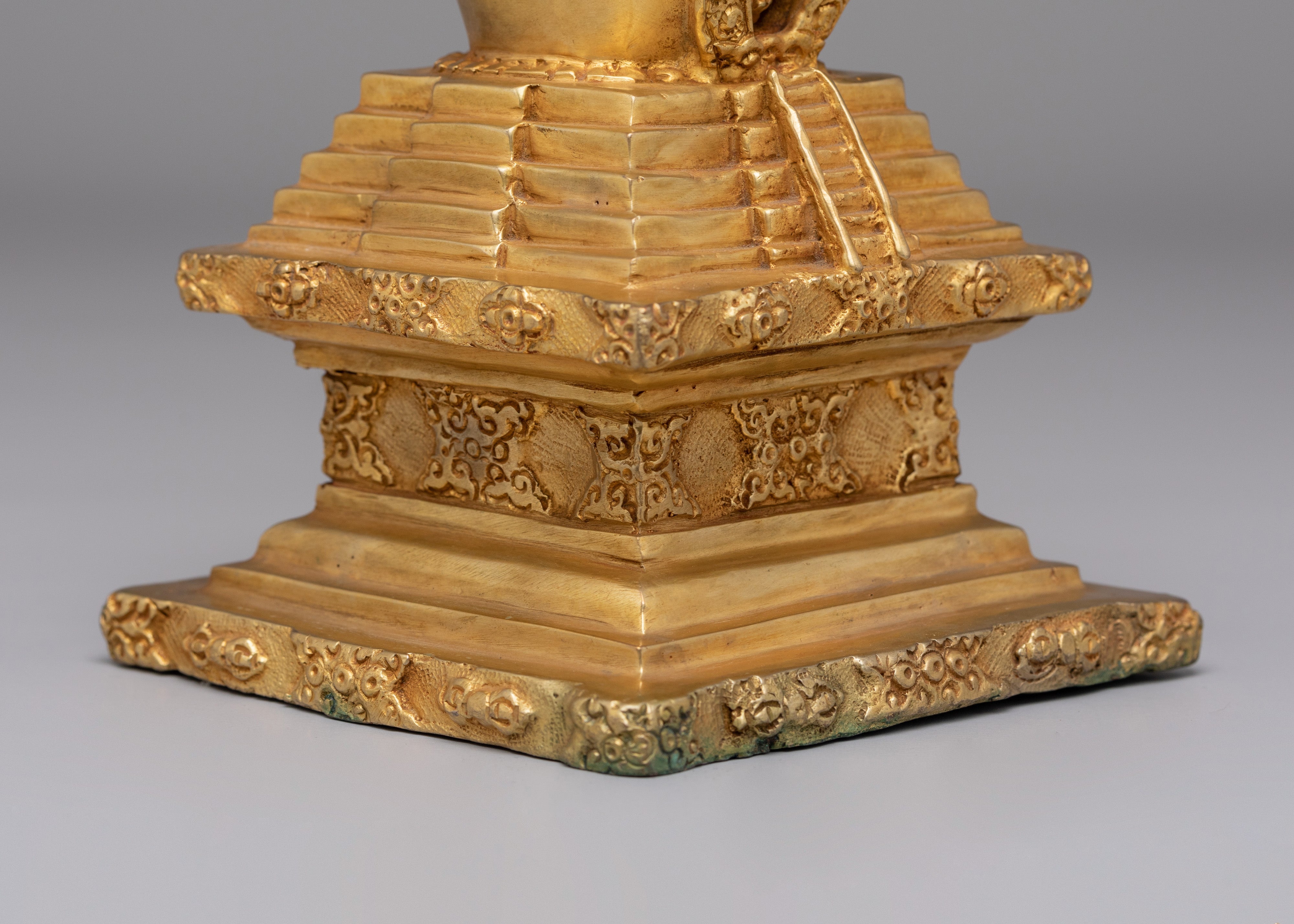 Handcrafted Stupa of Wisdom and Compassion | Tibetan Spiritual Shrine
