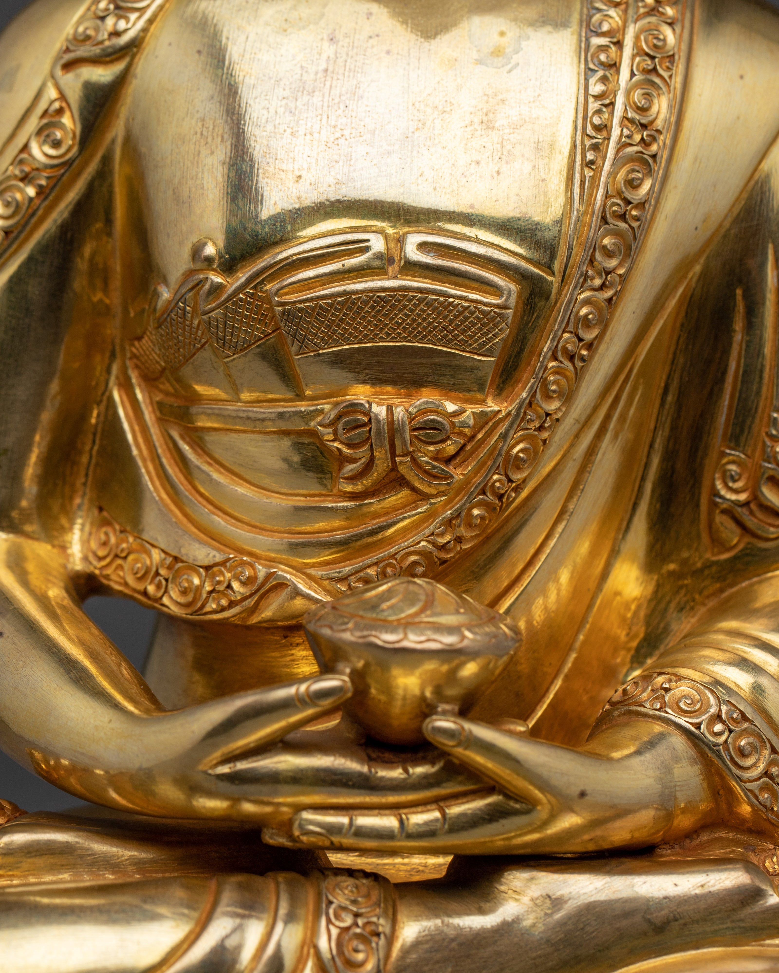 Amitabha Buddha Statue Gold Gilded | Symbol of Infinite Light and Compassion