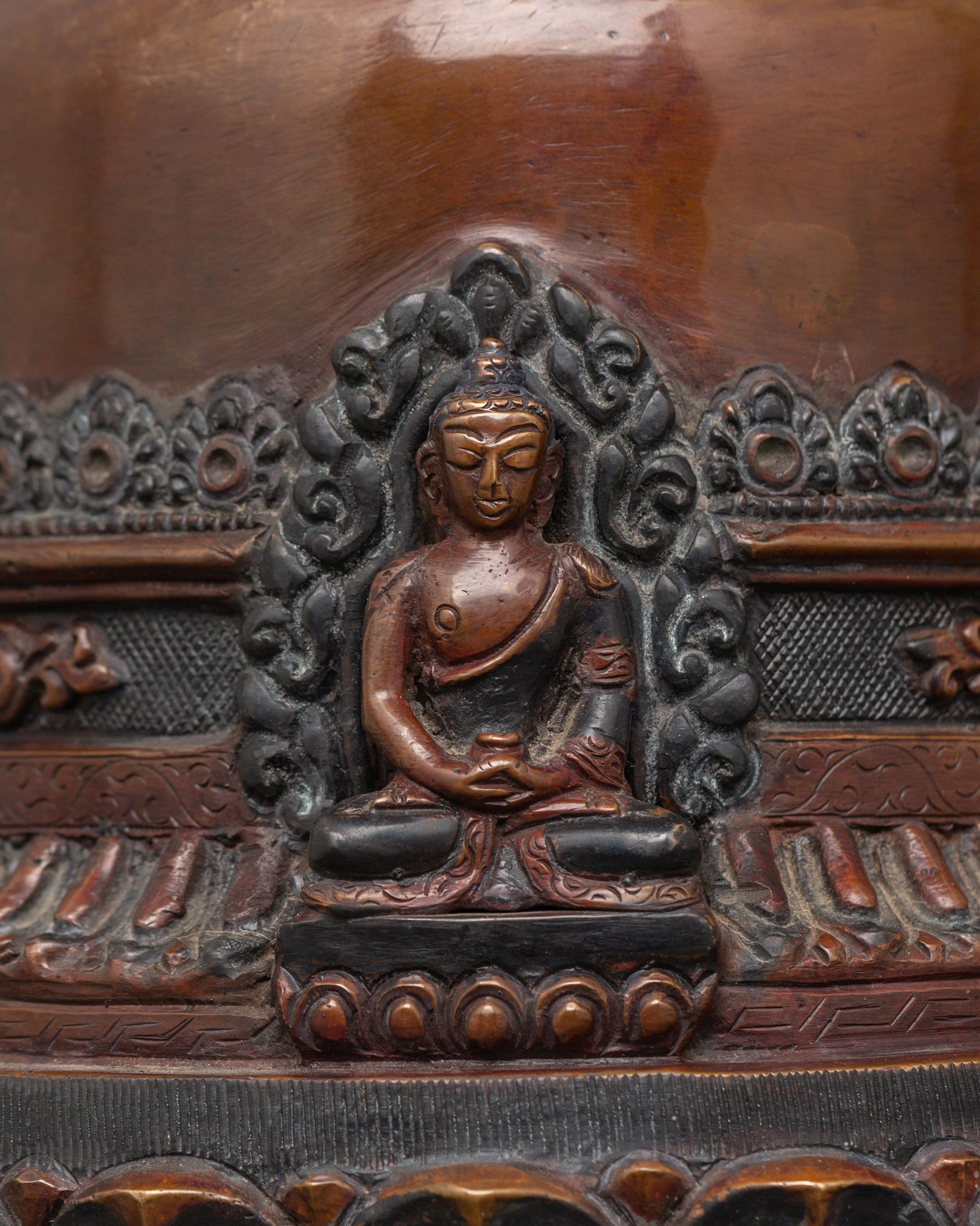 Copper Oxidized Stupa | Sacred Tibetan Shrine of Enlightenment