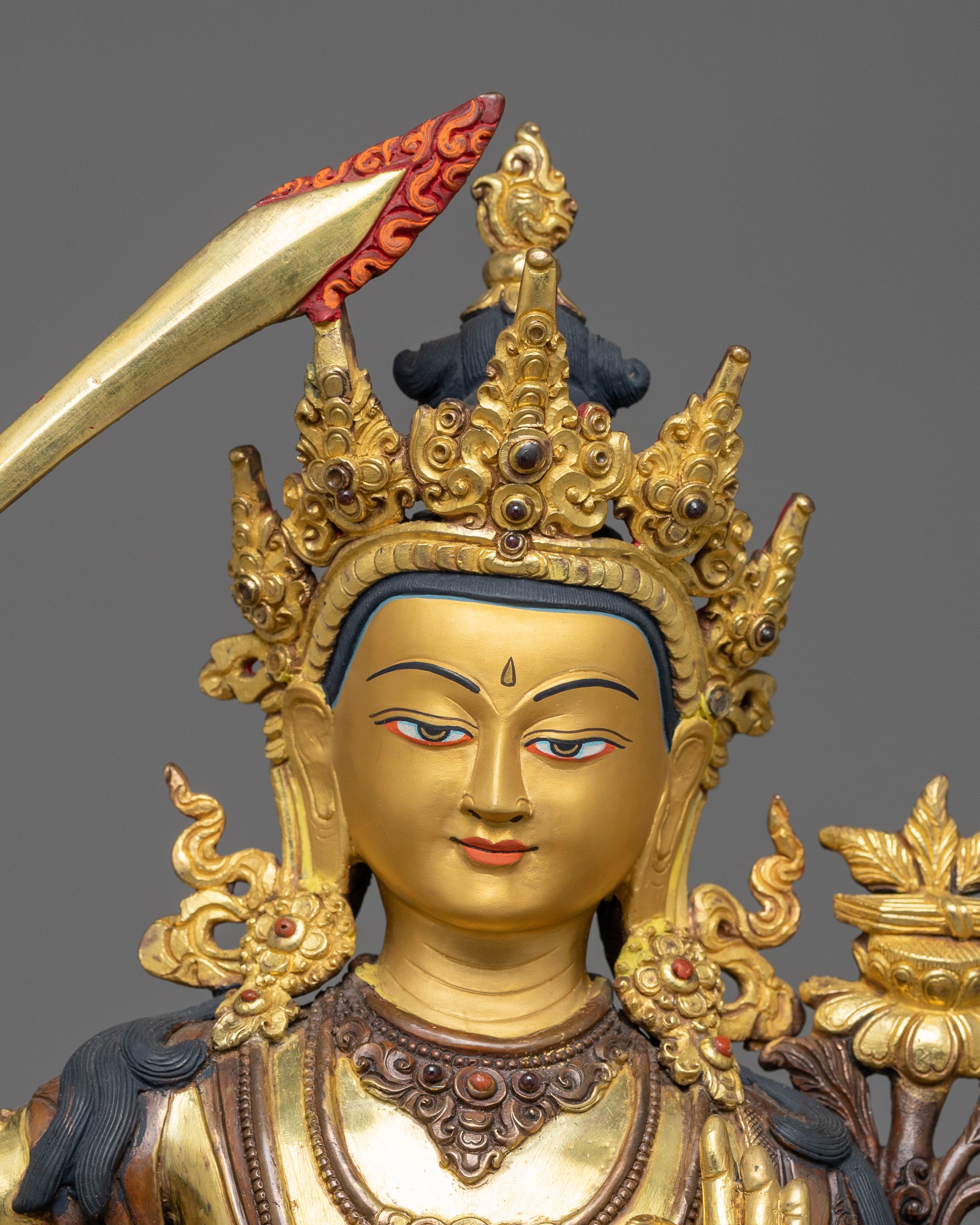 manjushri copper-statue