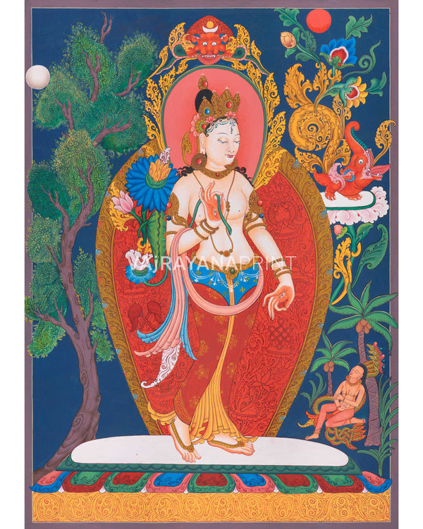 White Tara Thangka Print