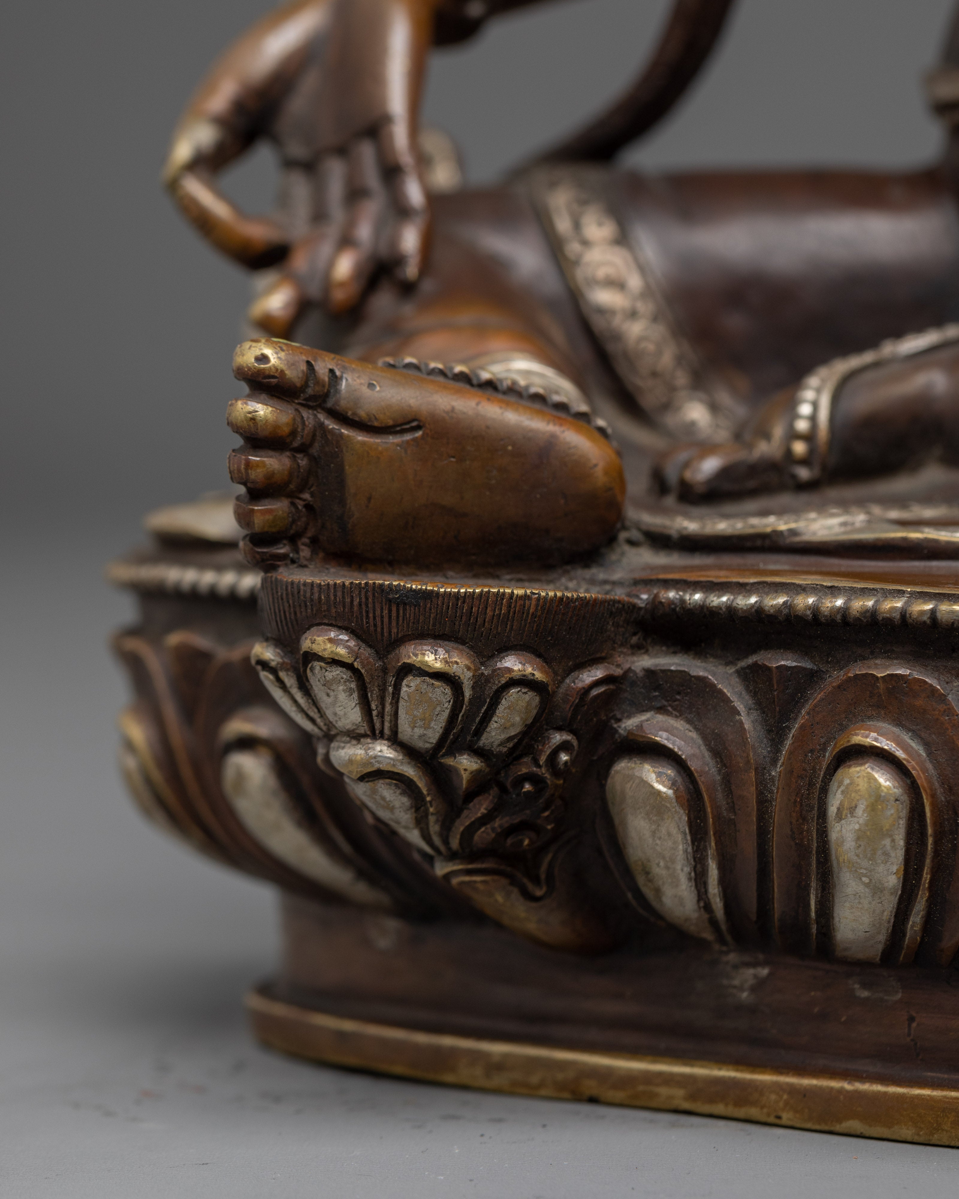 Green Tara Goddess Of Compassion Statue | Traditional Himalayan Art