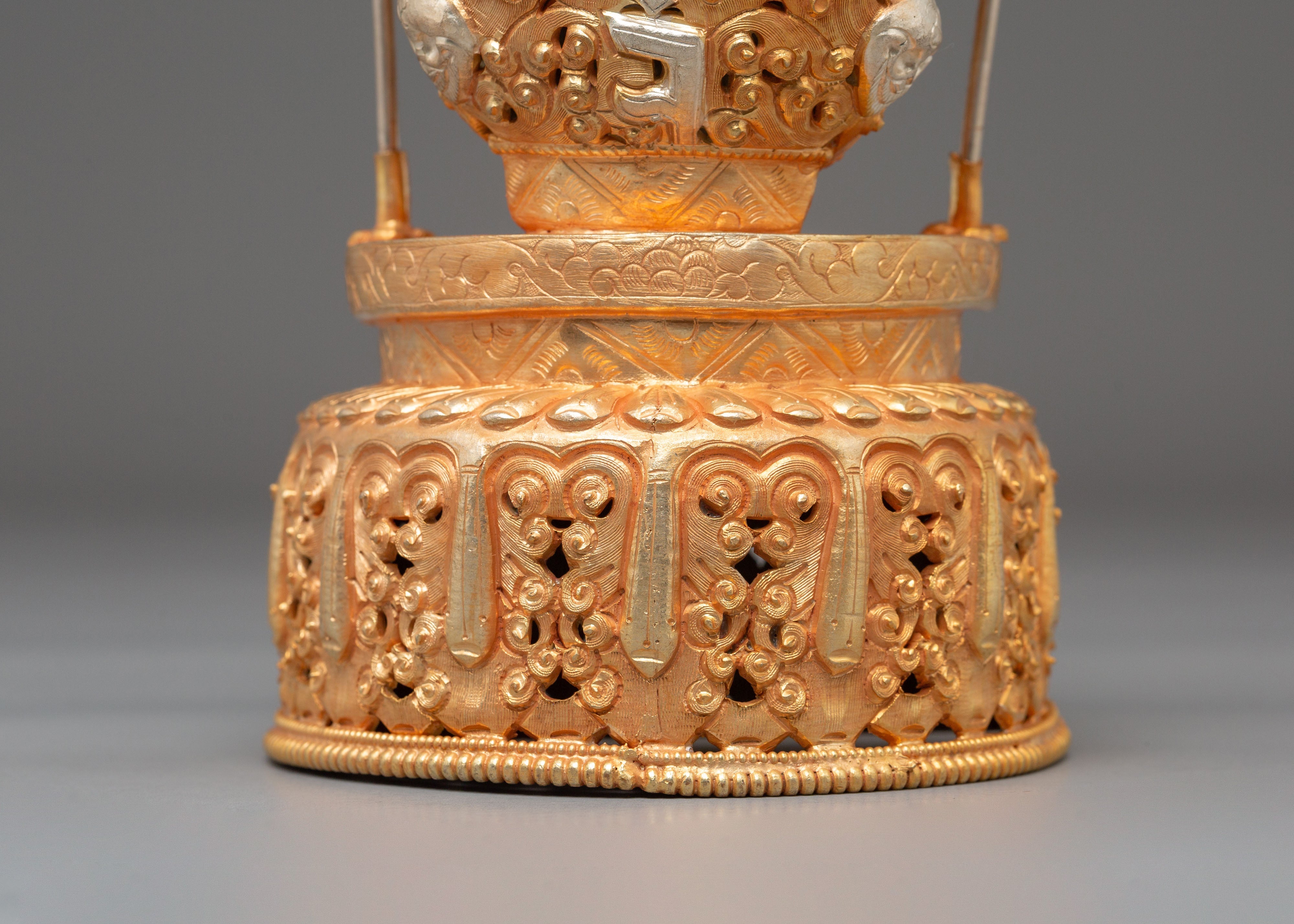 Sacred Tibetan Kapala Ceremonial Item | Buddhist Ritual Offering Artifact