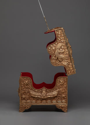 Copper Treasure Box with Gold Plating | Snow Lion Guardians