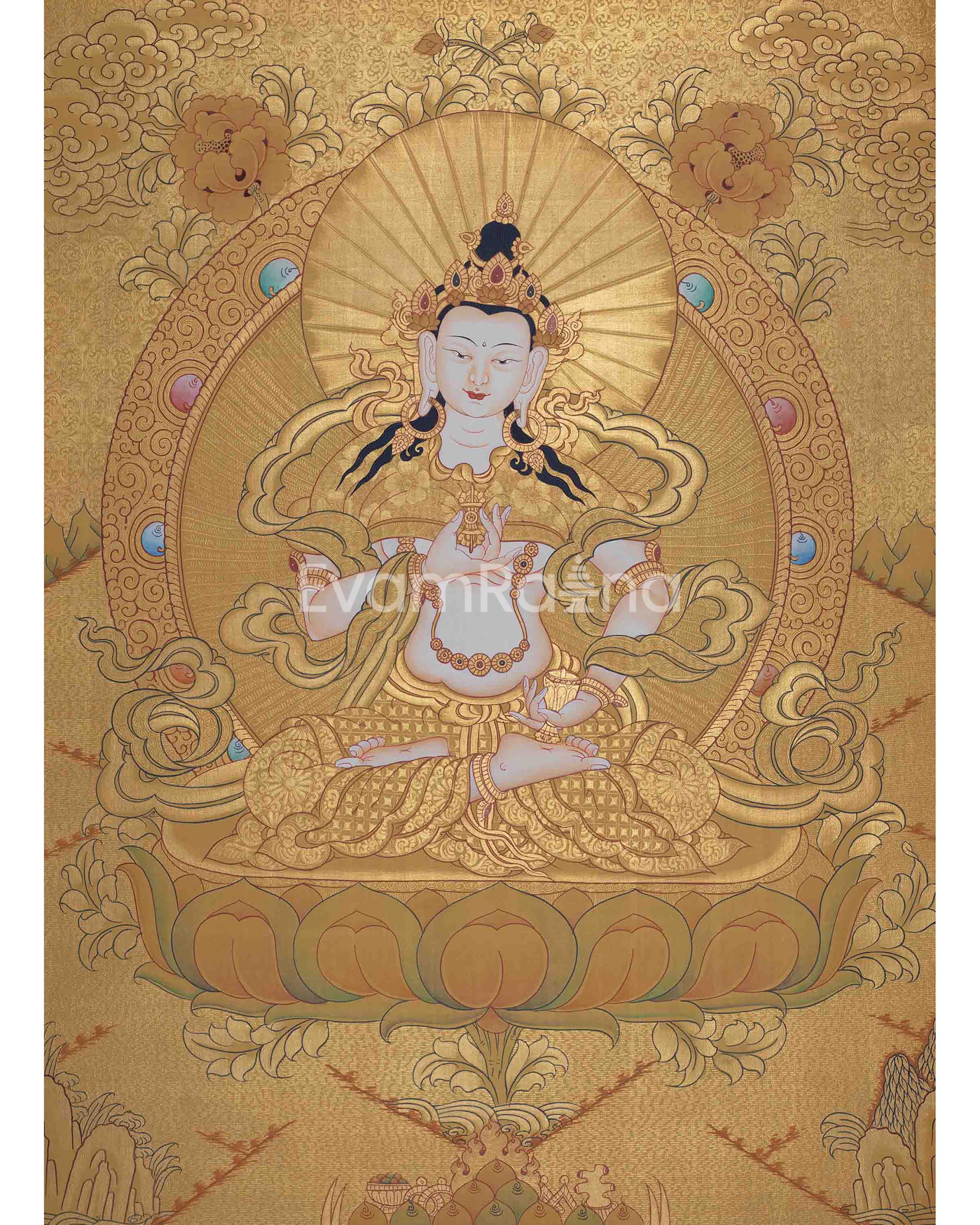 24K Gold Vajrasattva Thangka 