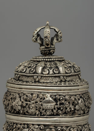 Silver-Plated Rice Carry Pot  | Symbol of Prosperity & Abundance