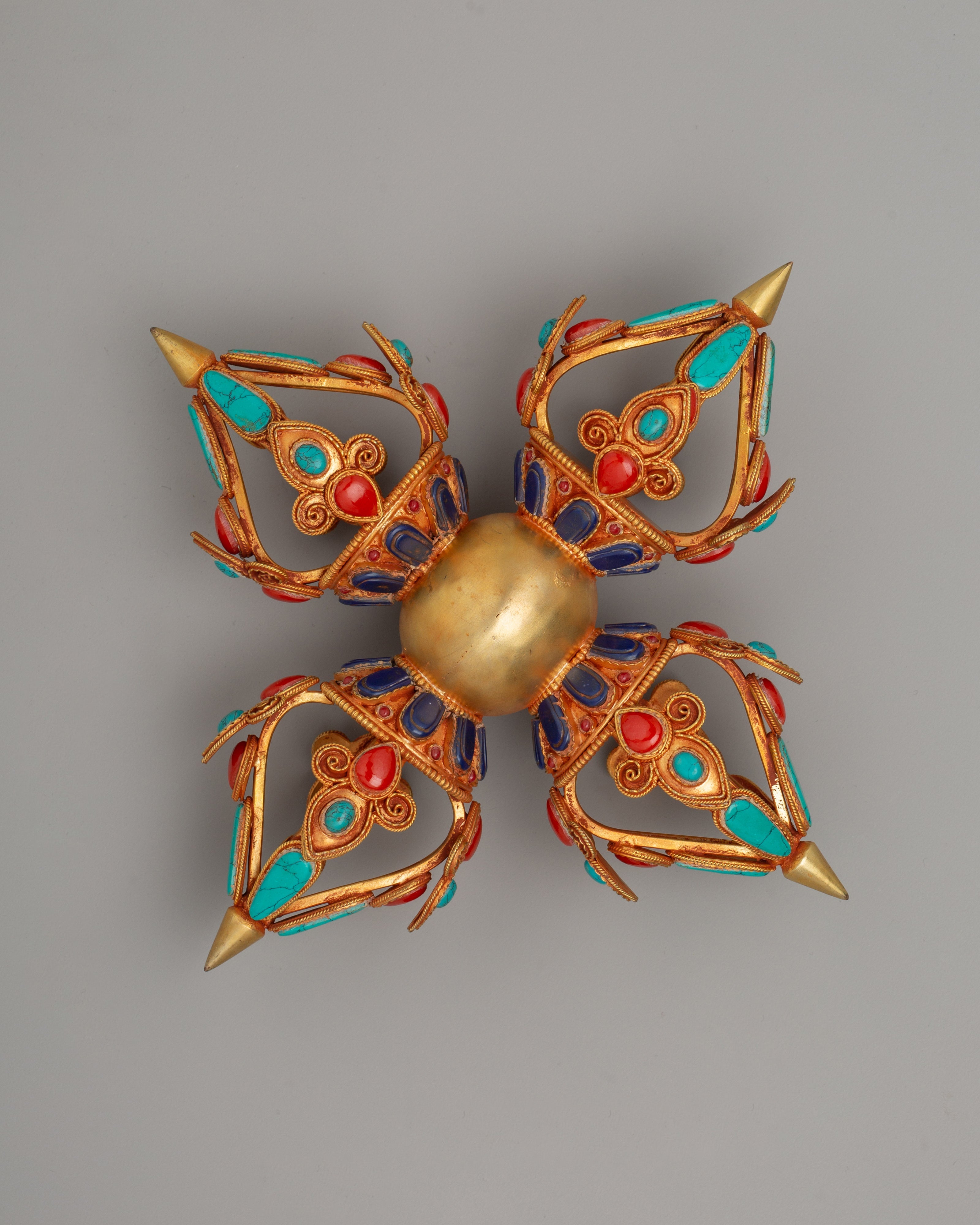 Handcrafted Biswo Vajra Dorje Trinle | Sacred Buddhist Double Vajra
