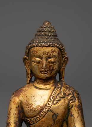 Traditional Sculpture of Amitabha Buddha | Meditation and Spiritual Mindfulness Decor