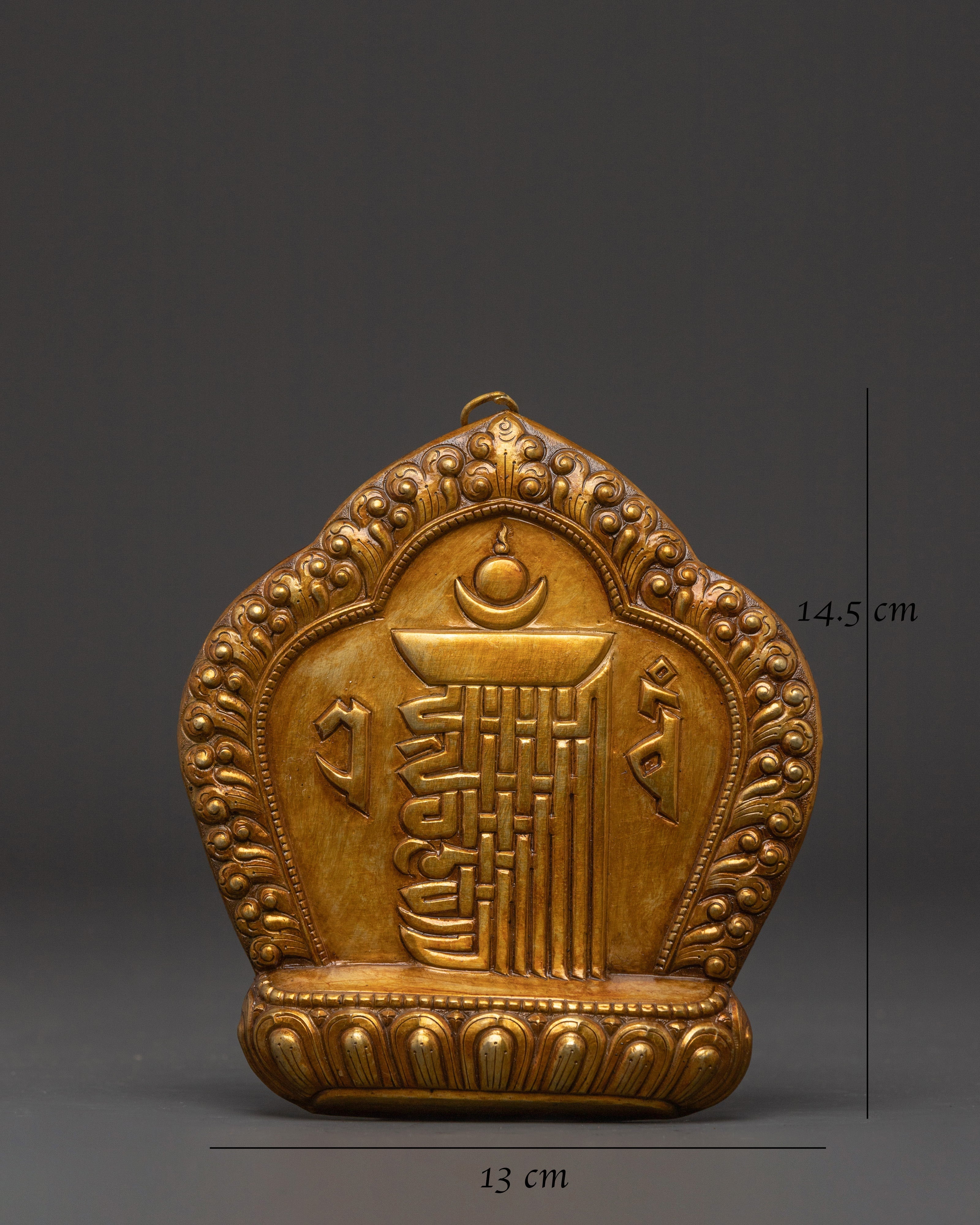 Kalachakra Symbol Wall Art | Handcrafted Tibetan Copper Mandala