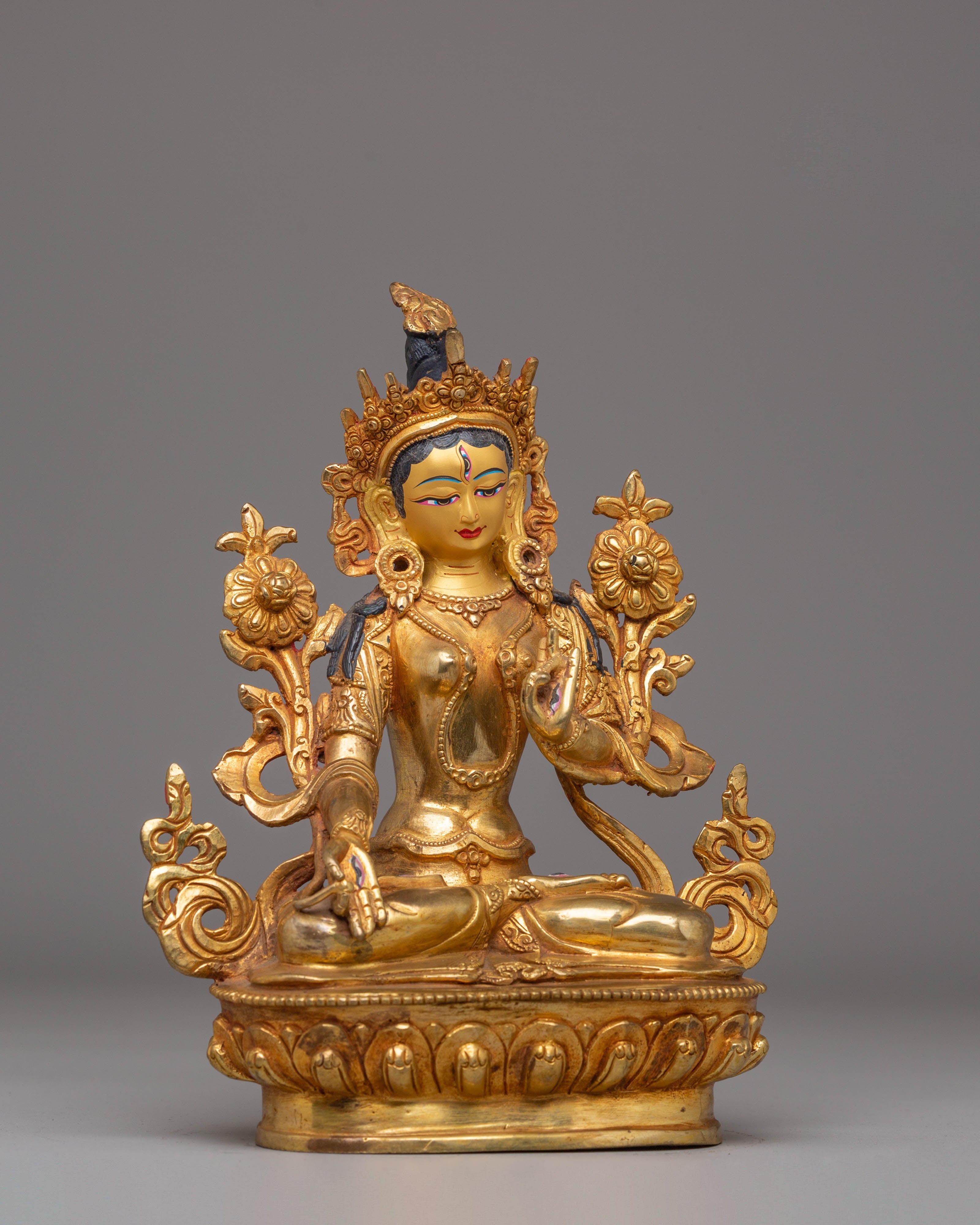 Handcrafted White Tara Sculpture for Decor  | A Symbol of Compassion