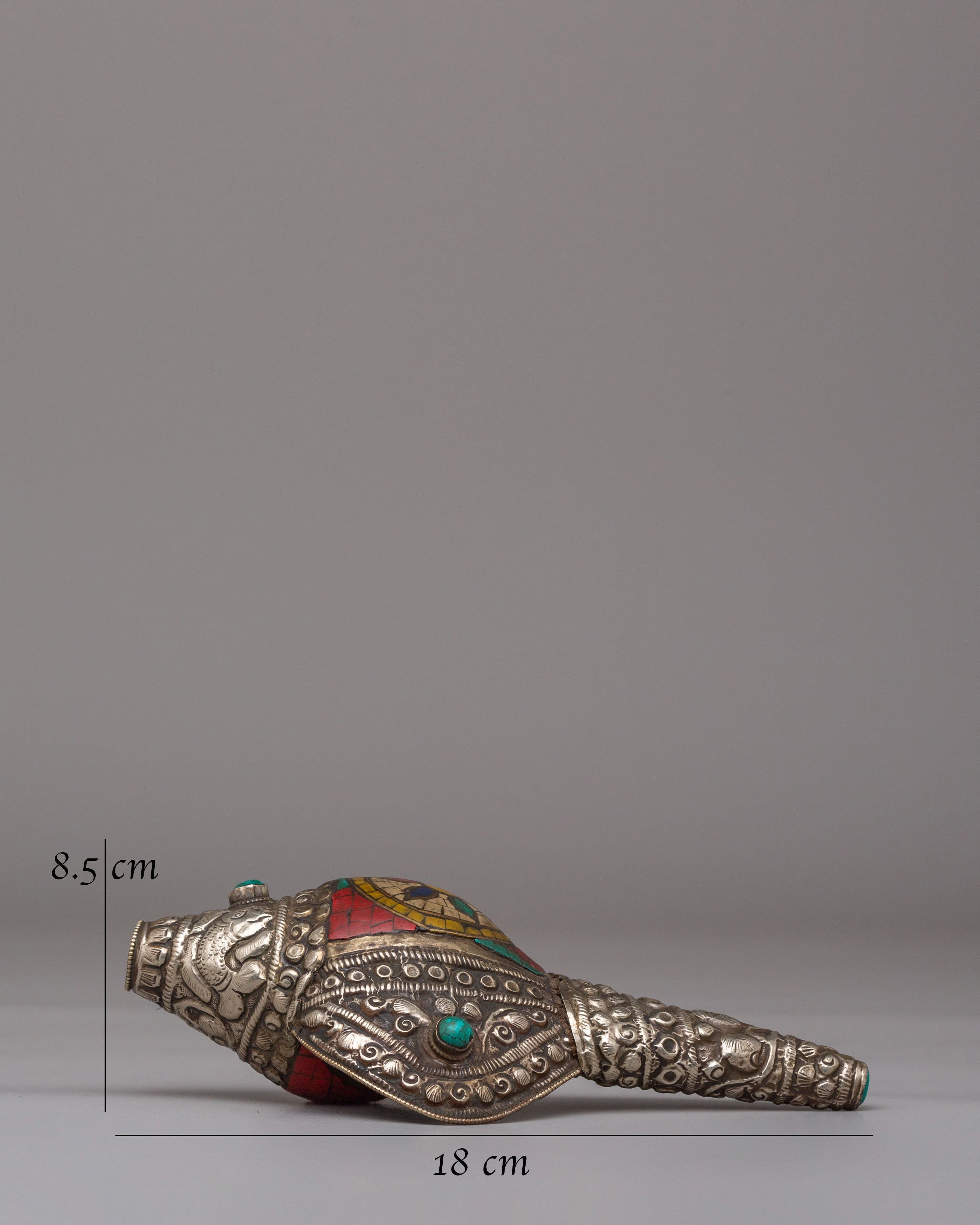 Traditional Buddhist Conch | Buddhist Ritual Trumpet for Puja