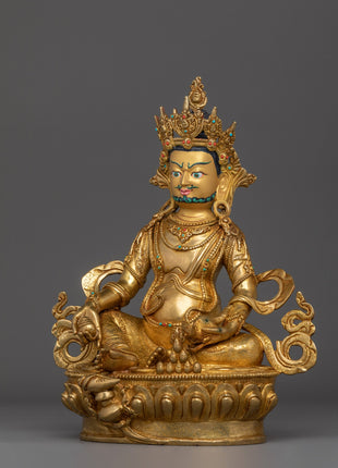 Dzambhala Kuber Buddhist Deity Statue | Wealth Guardian Sculpture
