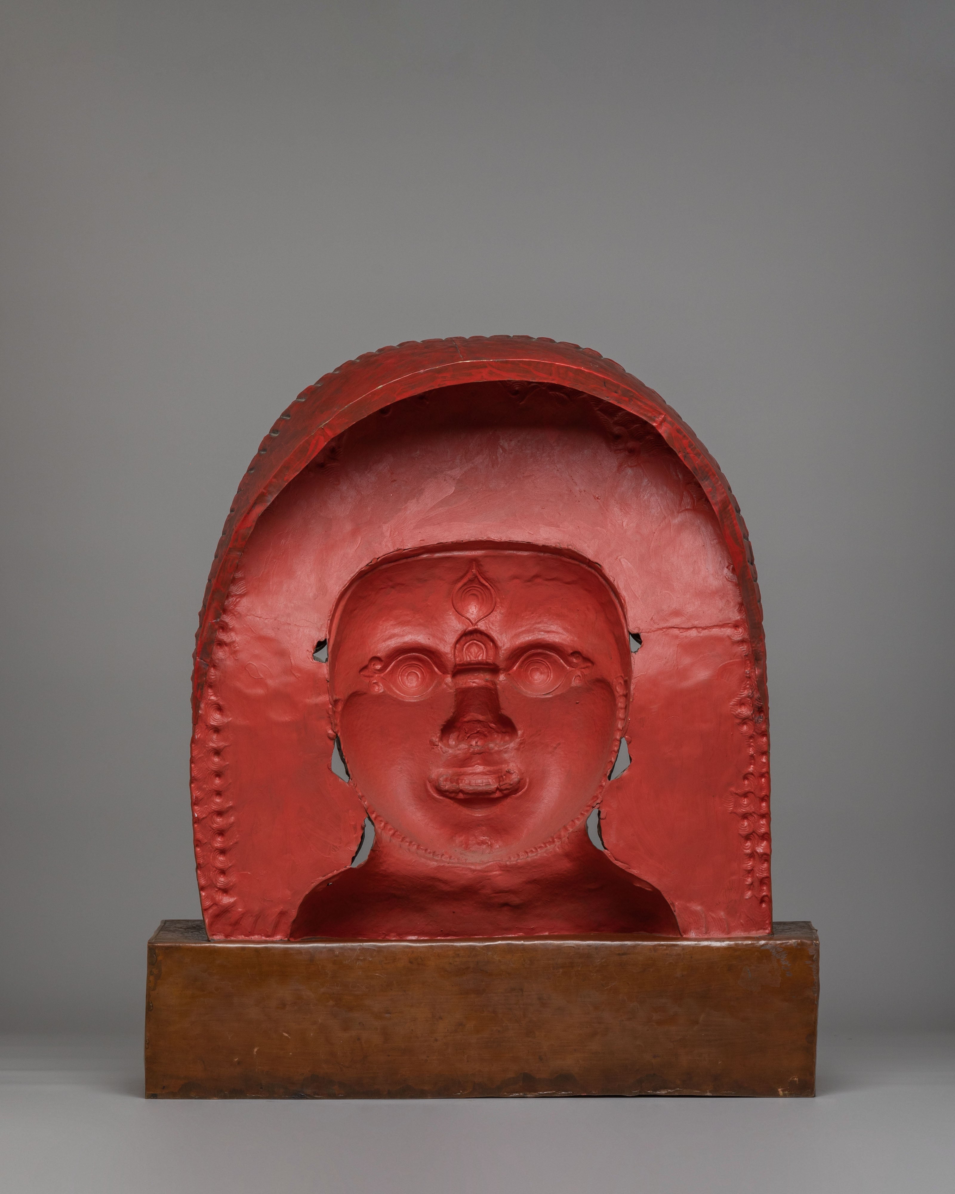 Handcrafted Bhairav Wall Sculpture: A Divine Protector for Your Space
