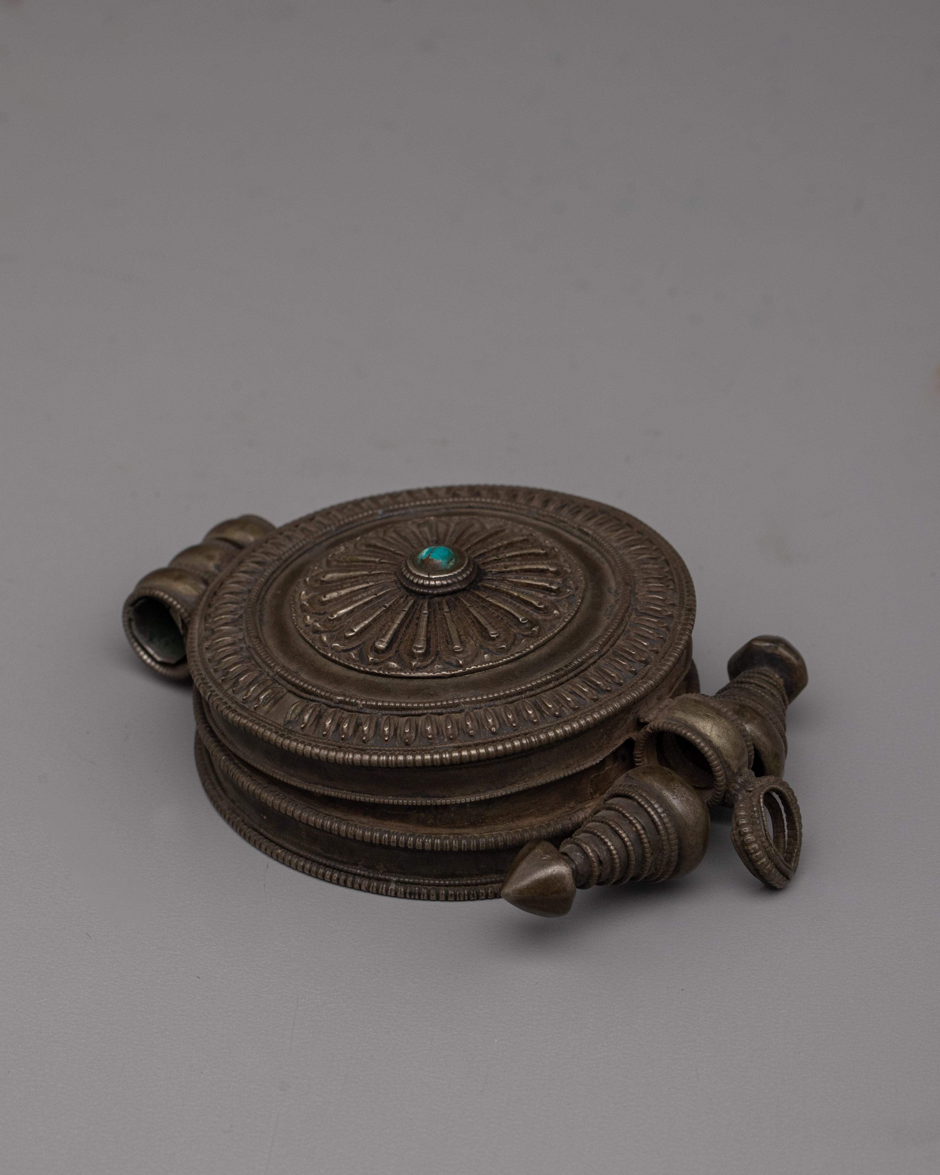 Exquisite Tibetan Ghau Prayer Box  | Traditional Buddhist Amulet for Prayers and Blessings