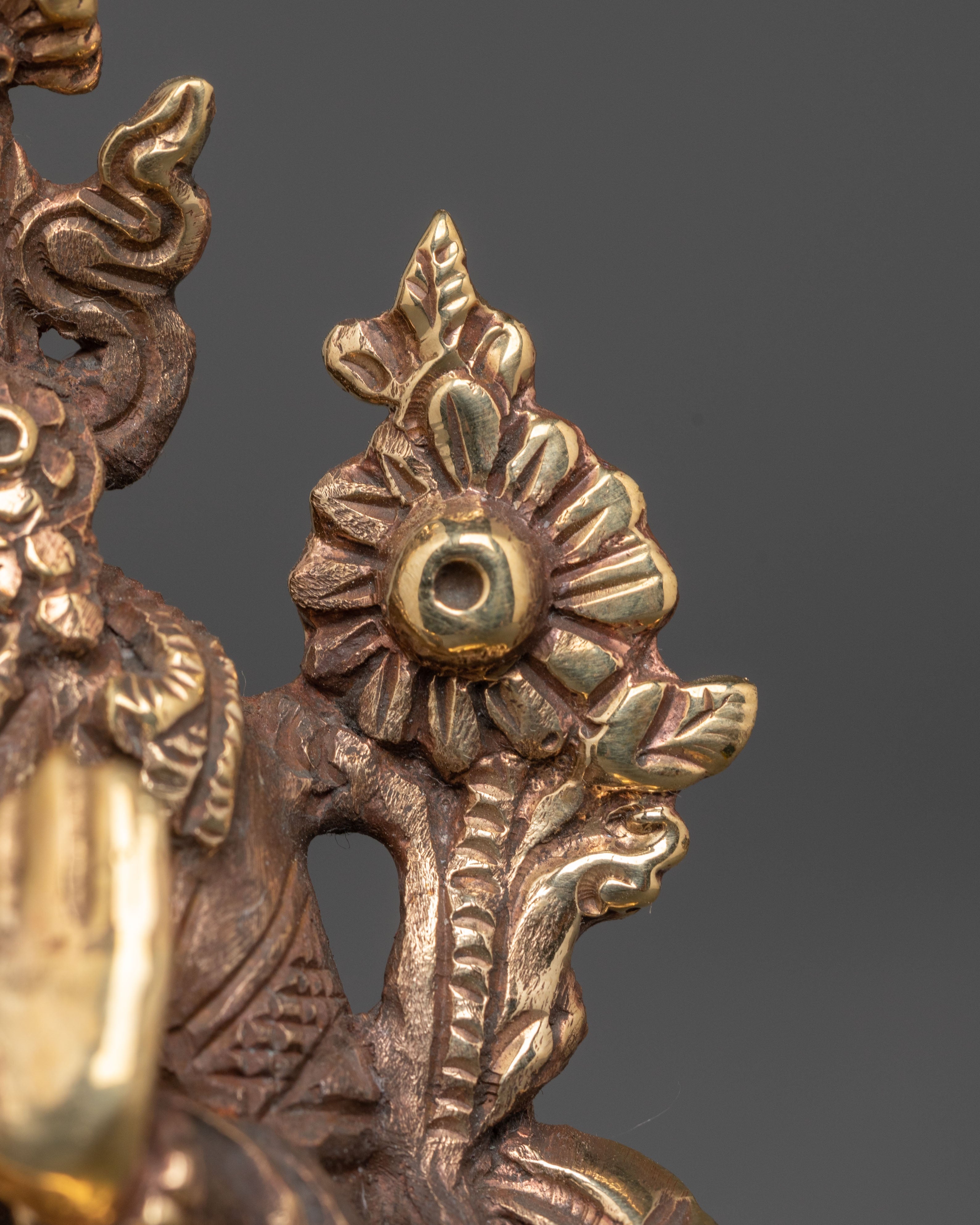 Green Tara Copper Statue | Handcrafted Tibetan Altar Decor