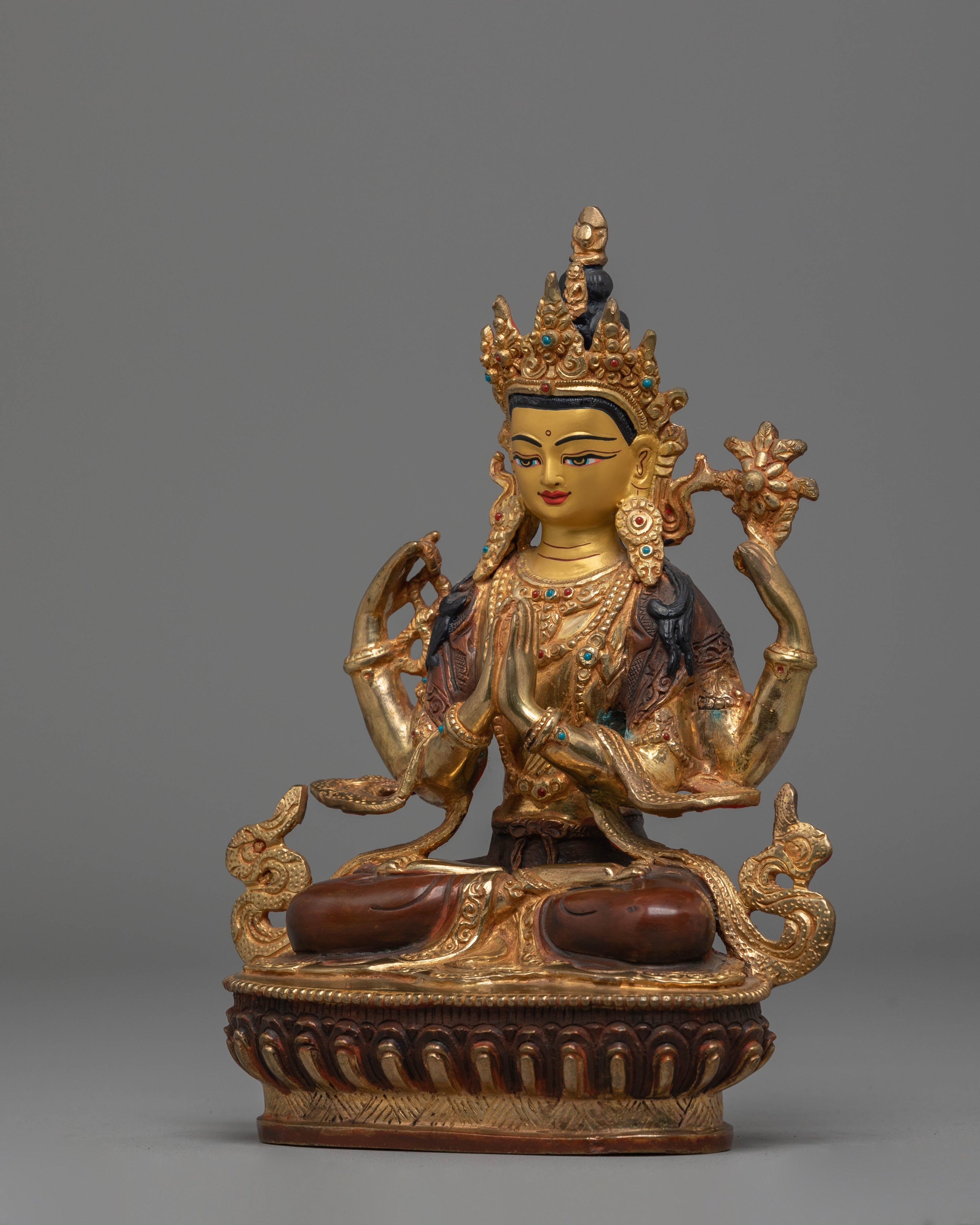 Tibetan Bodhisattva chenrezig Handmade Statue | Buddhist Sculpture