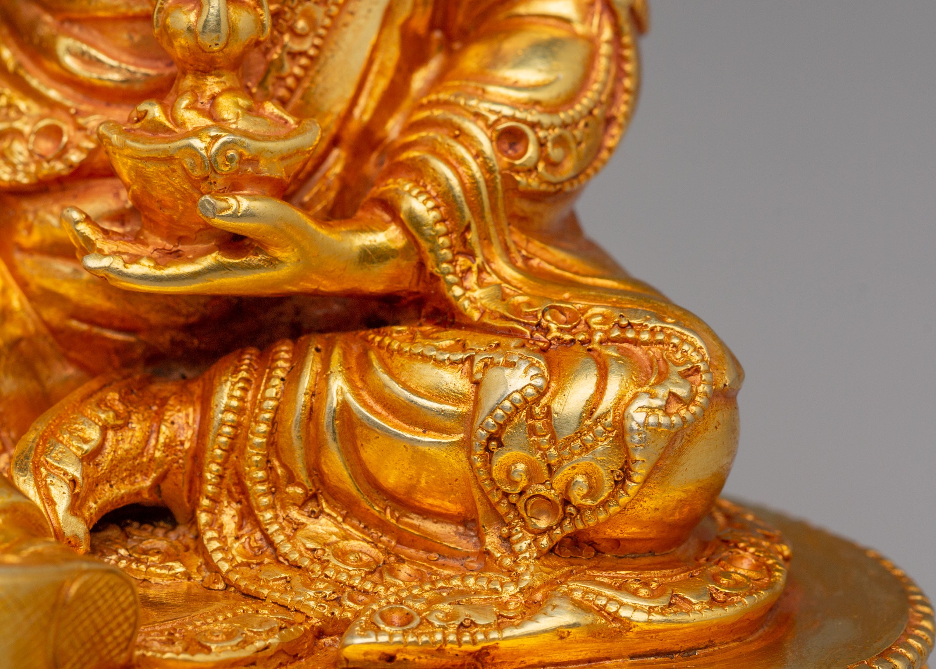 Spiritual Ritual Guru Rinpoche Statue | Tibetan Deity Sculpture