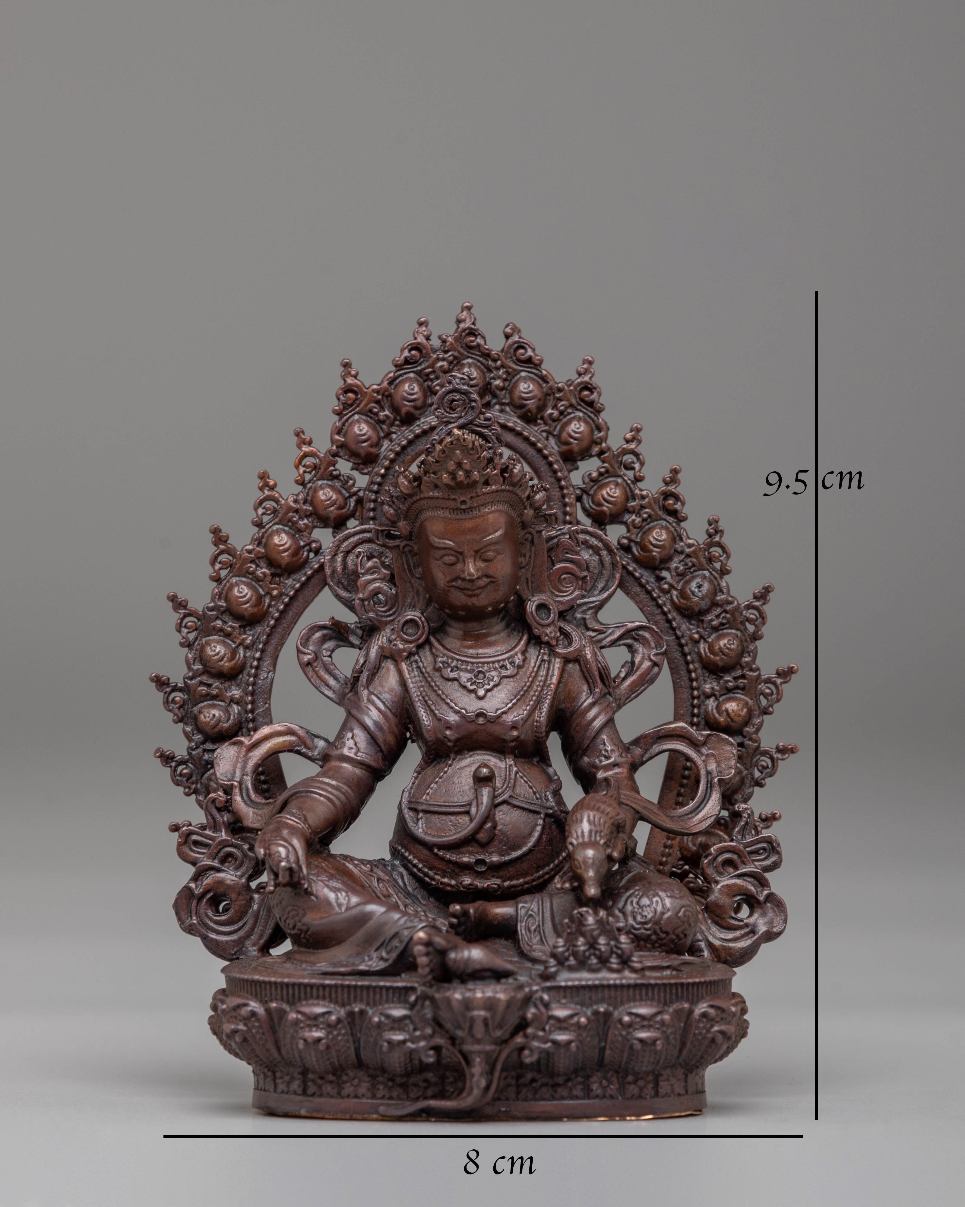 Handmade Dzambhala Statue | Tibetan Wealth Deity for Buddhist Practice