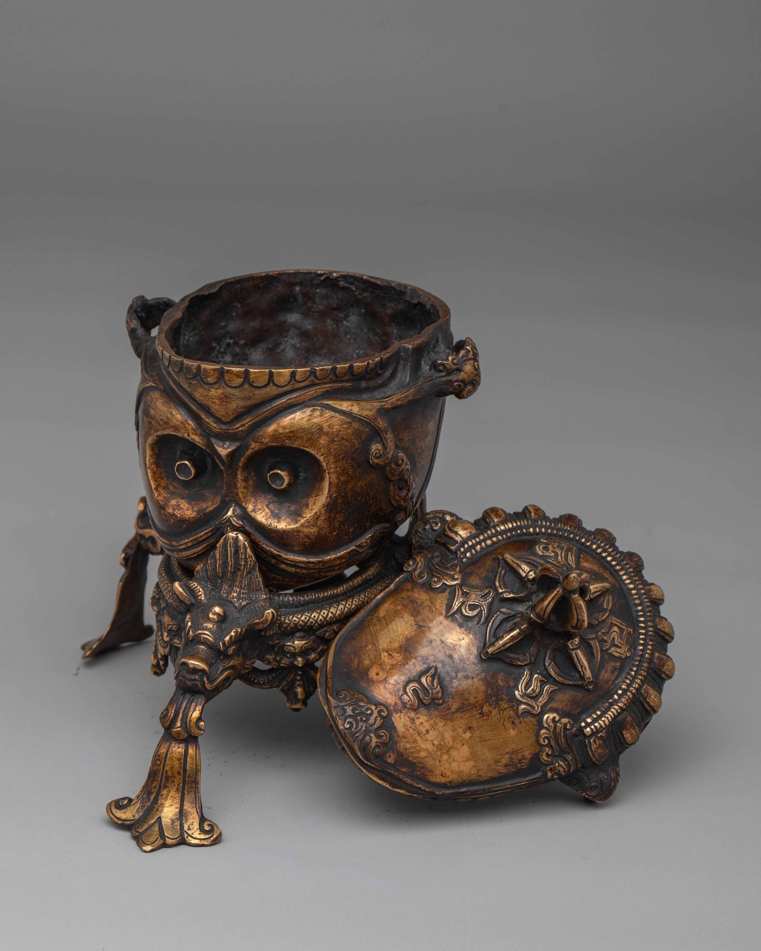 Handcrafted Kapala for Ritual | Tibetan Skull Cup