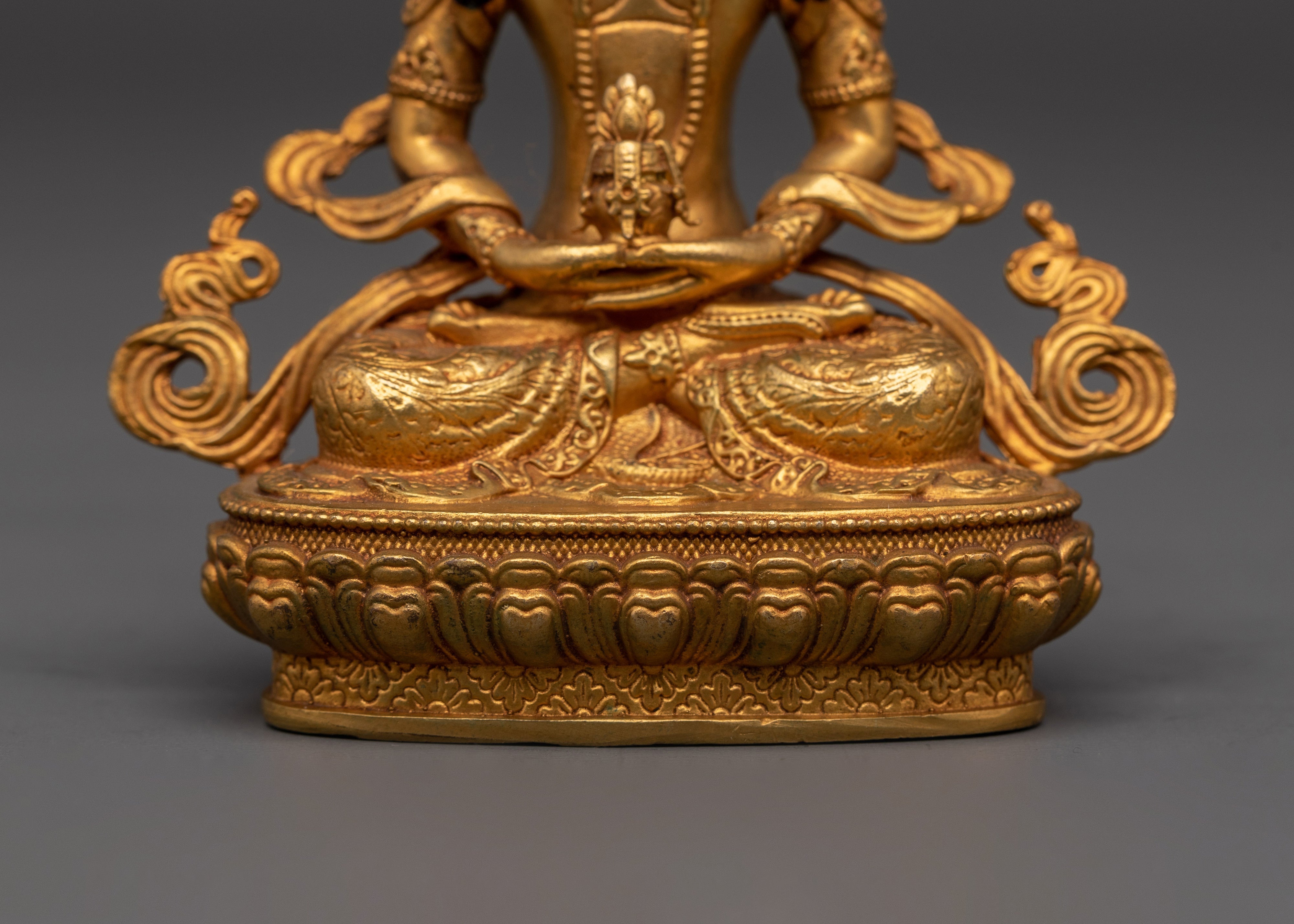 Himalayan Amitayus Sculpture | Tibetan Buddha of Long Life with Vase