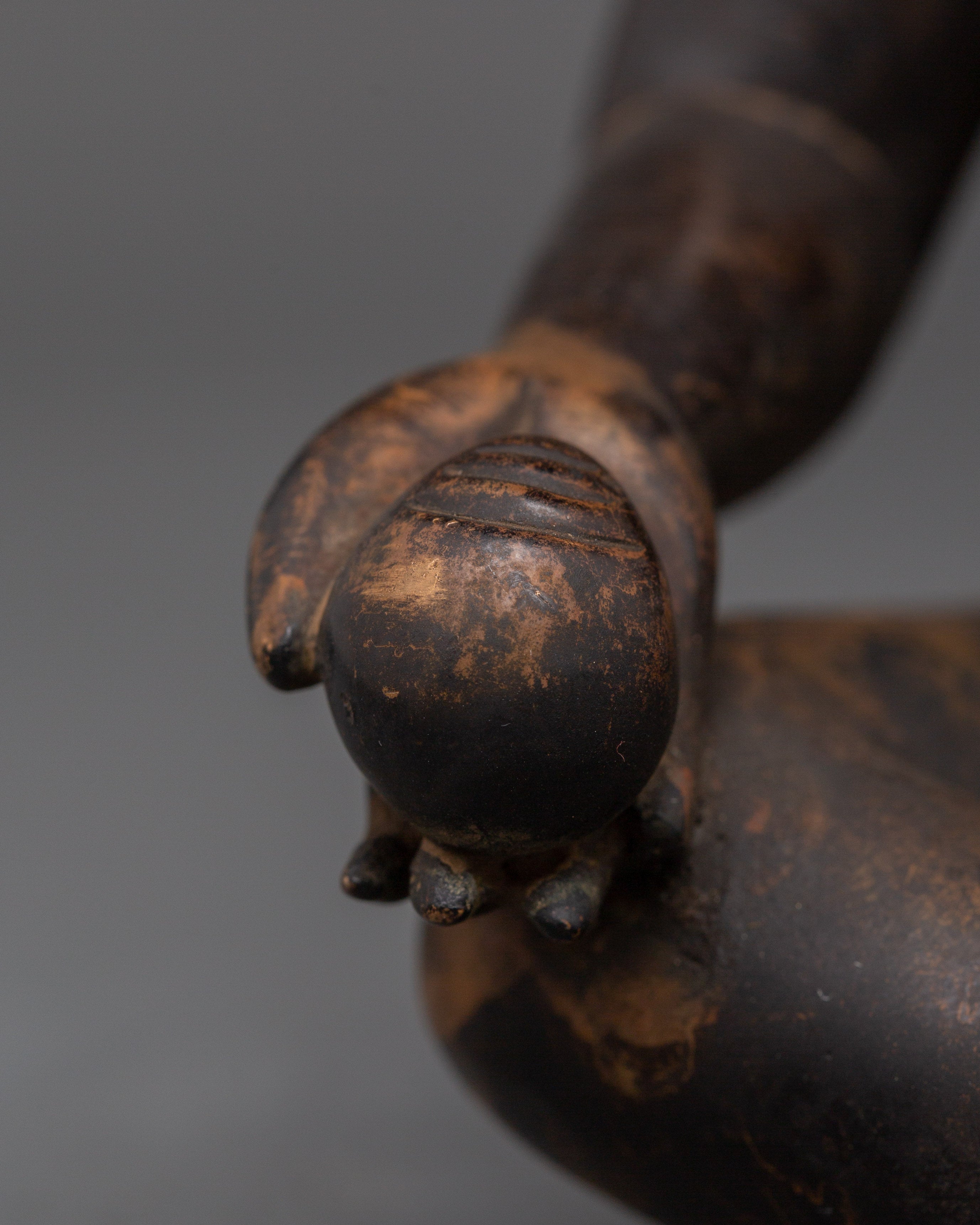 Black Dzambhala Oxidized Copper Statue | Symbol of  Abundance & Fortune