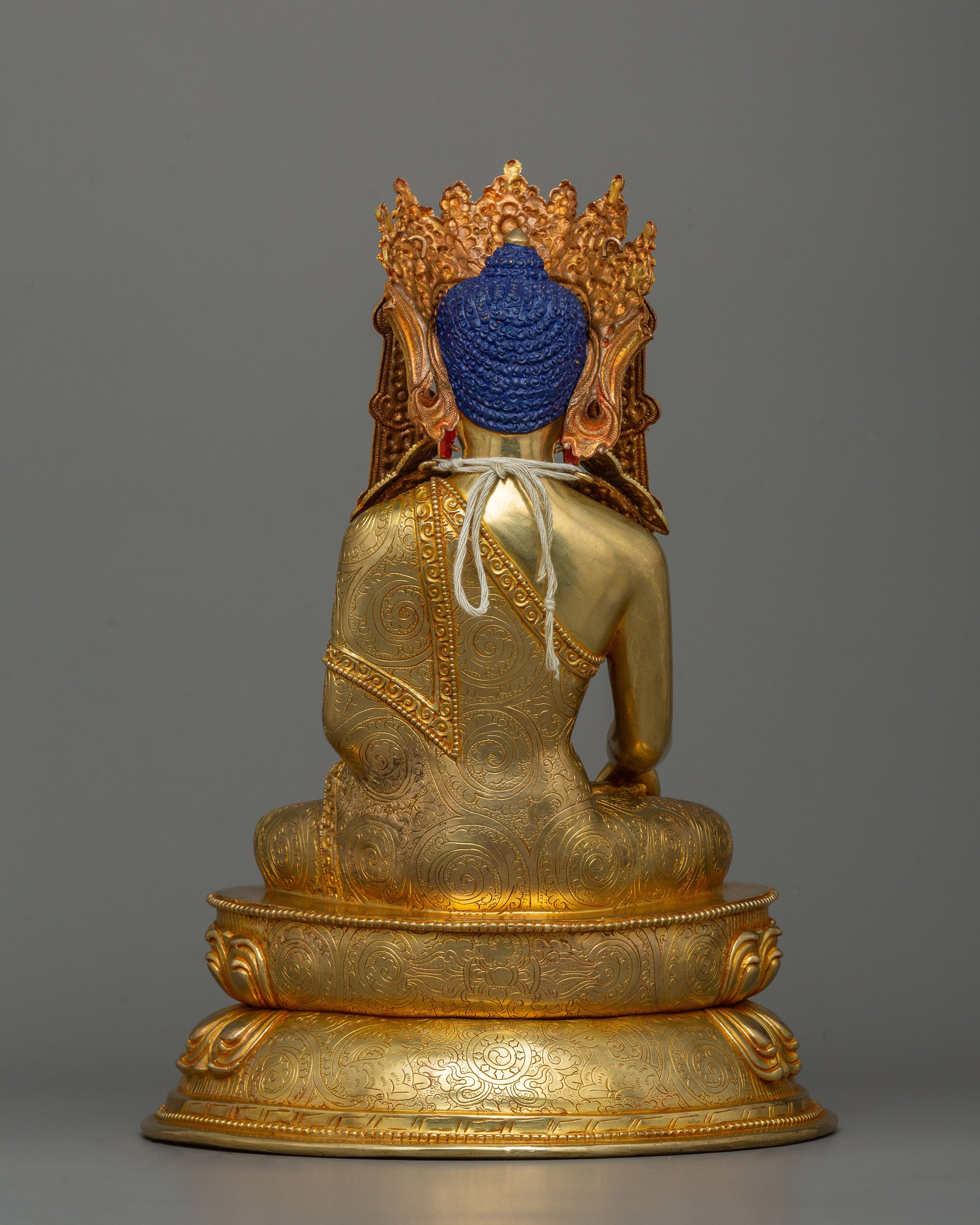 Peaceful Crown Shakyamuni Buddha Statue | Symbol of mindfulness practice