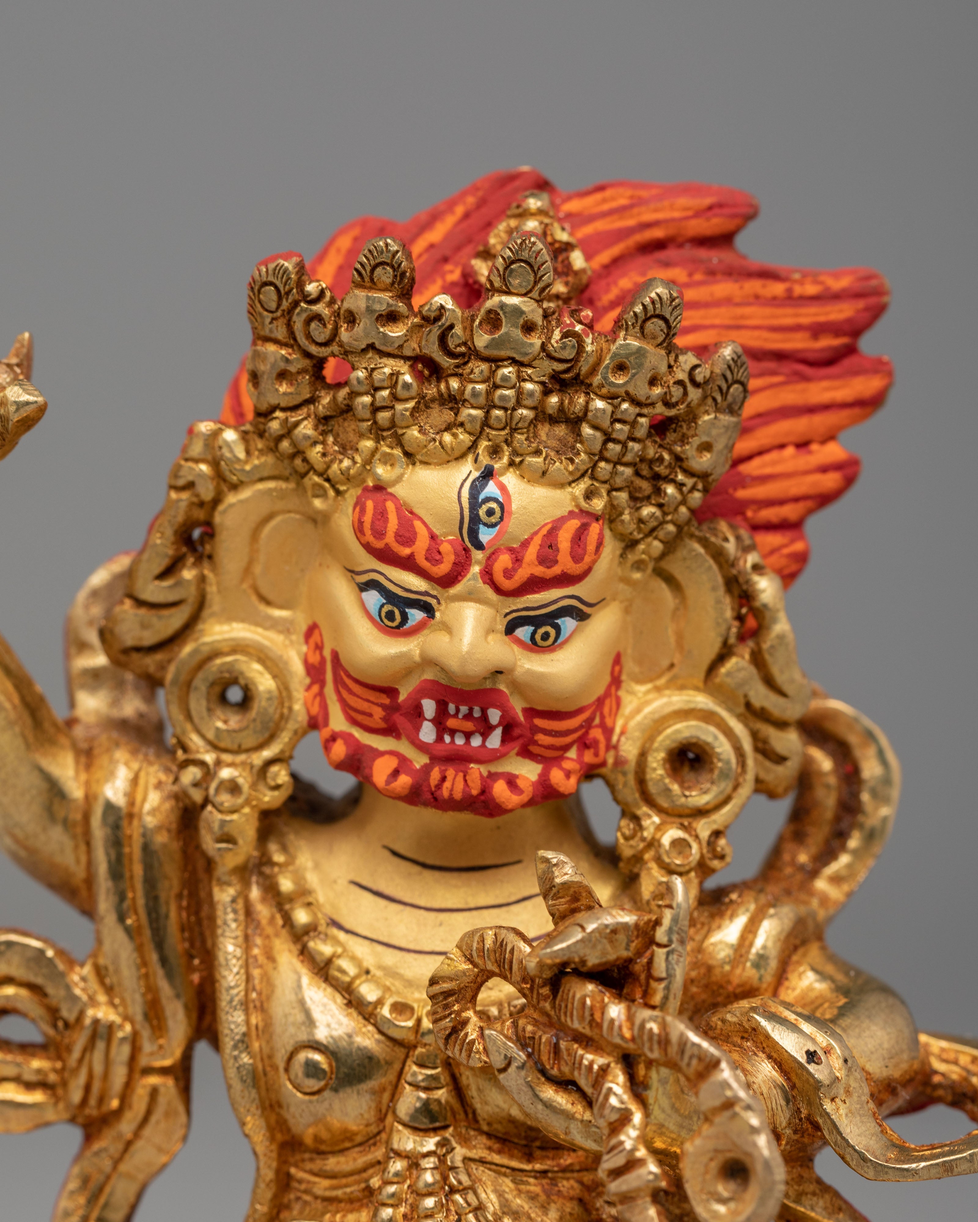 Sacred Vajrapani Spiritual Statue | Handcrafted Tibetan Protector Deity