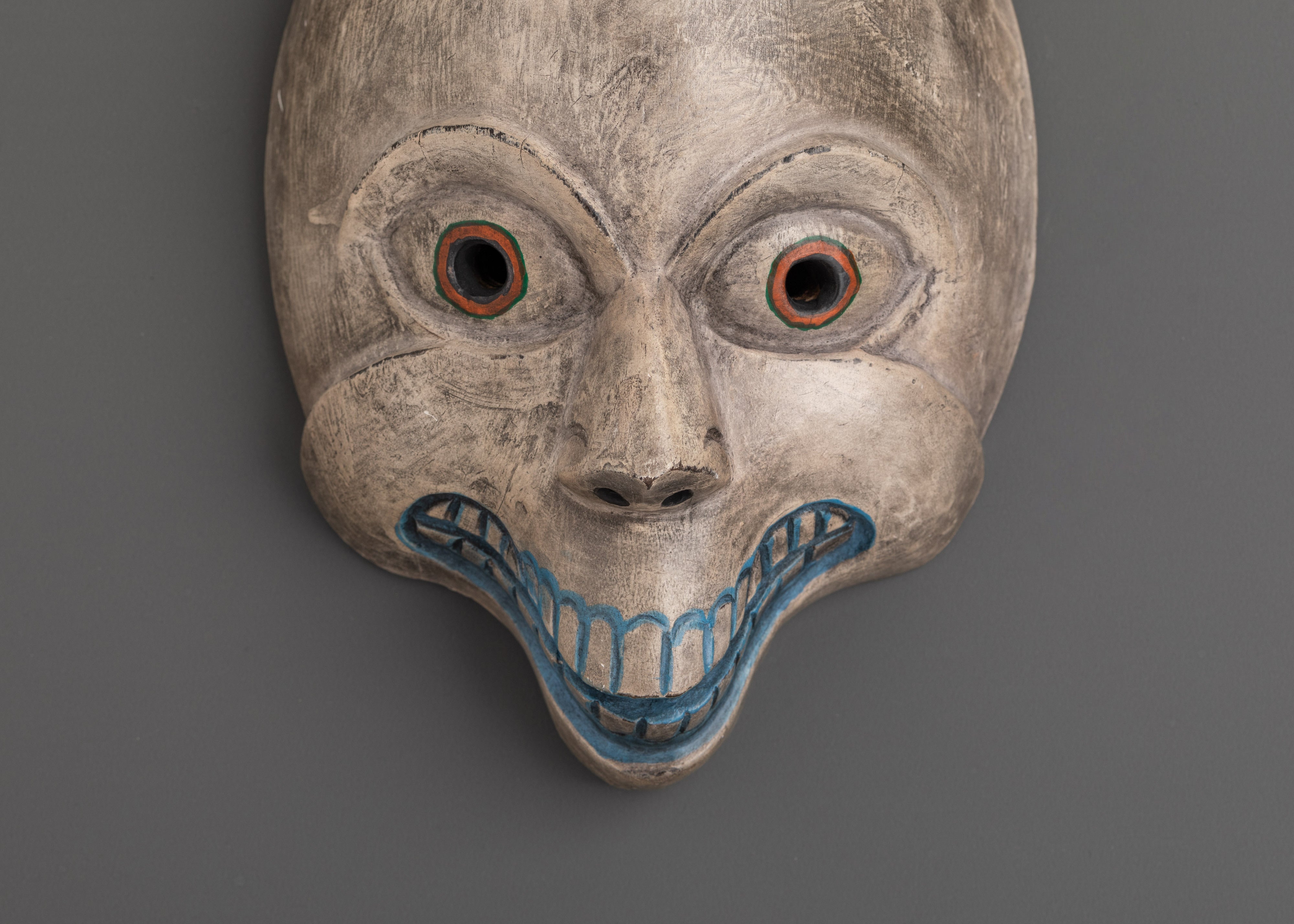 Decorative Wooden Face Mask | Handcrafted Painted Wood Wall Decor