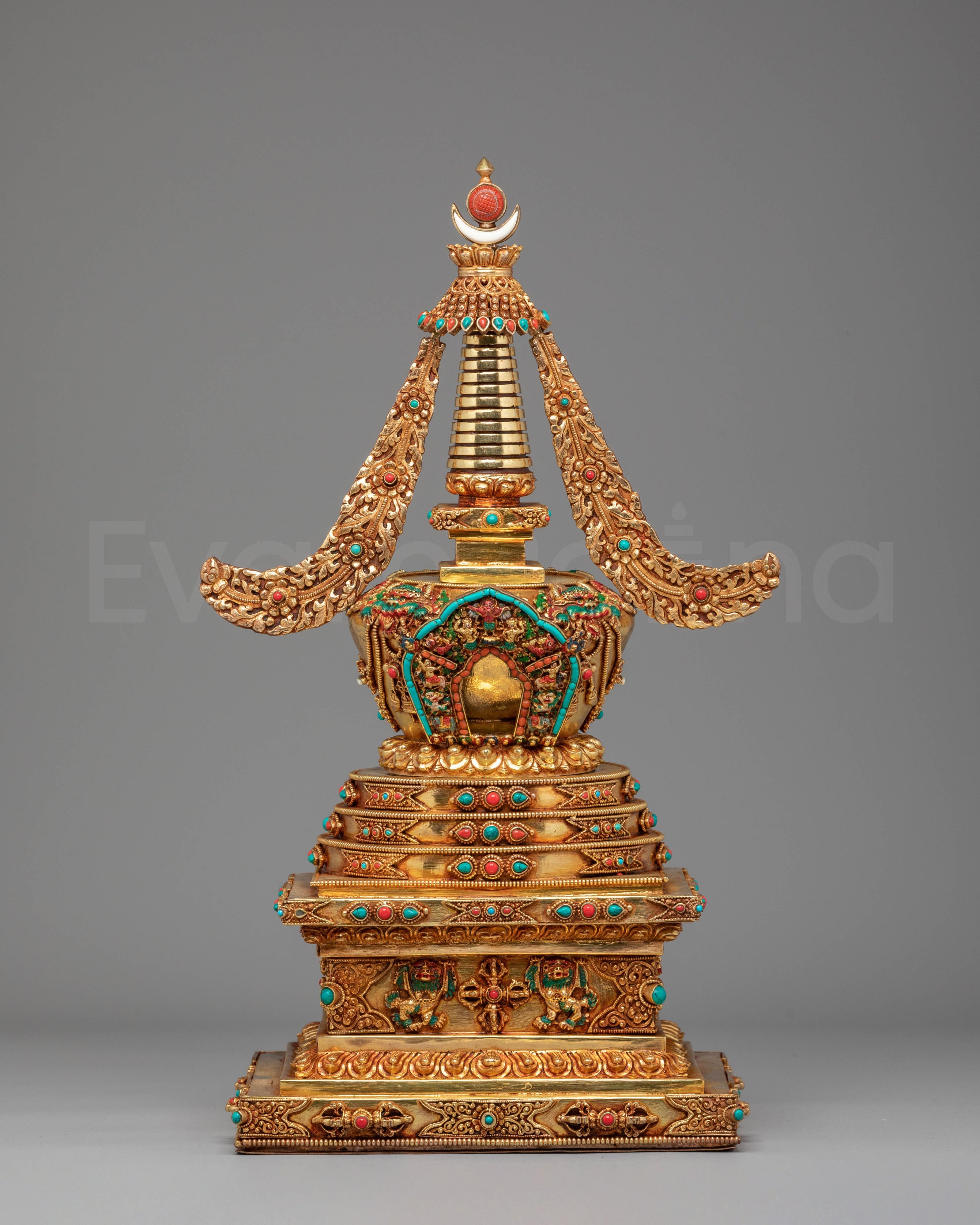 Handcrafted Tibetan Stupa for Ceremonies
