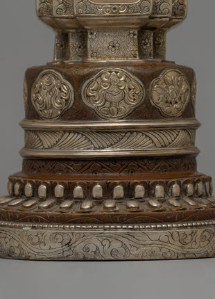 Handmade Traditional Kadampa Stupa | Symbol of Enlightenment and Spiritual Devotion
