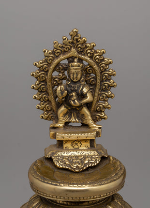 Decorative Panas Lamp Set (Pair) | Traditional Brass Lamps for Home and Temple Decor