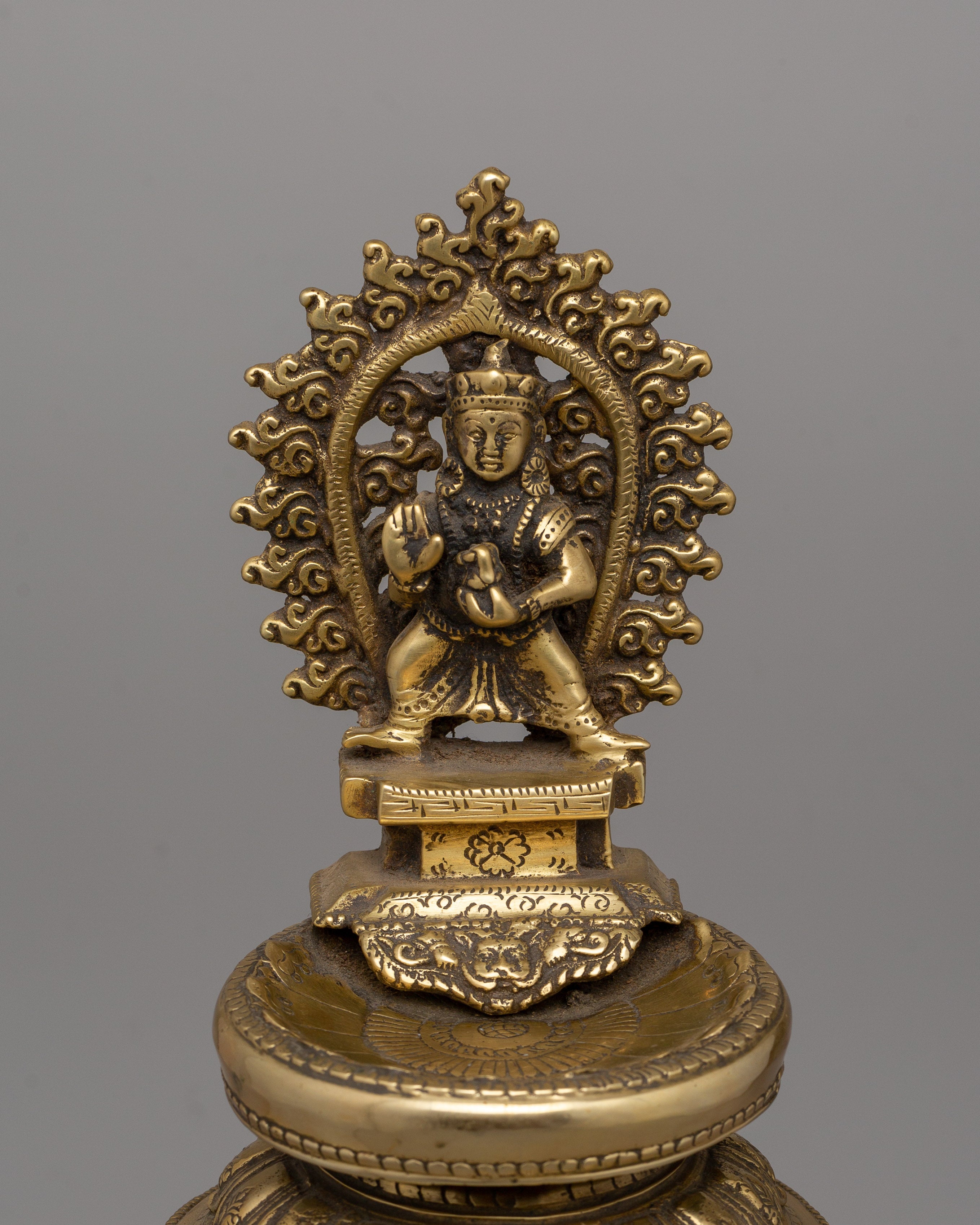 Decorative Panas Lamp Set (Pair) | Traditional Brass Lamps for Home and Temple Decor