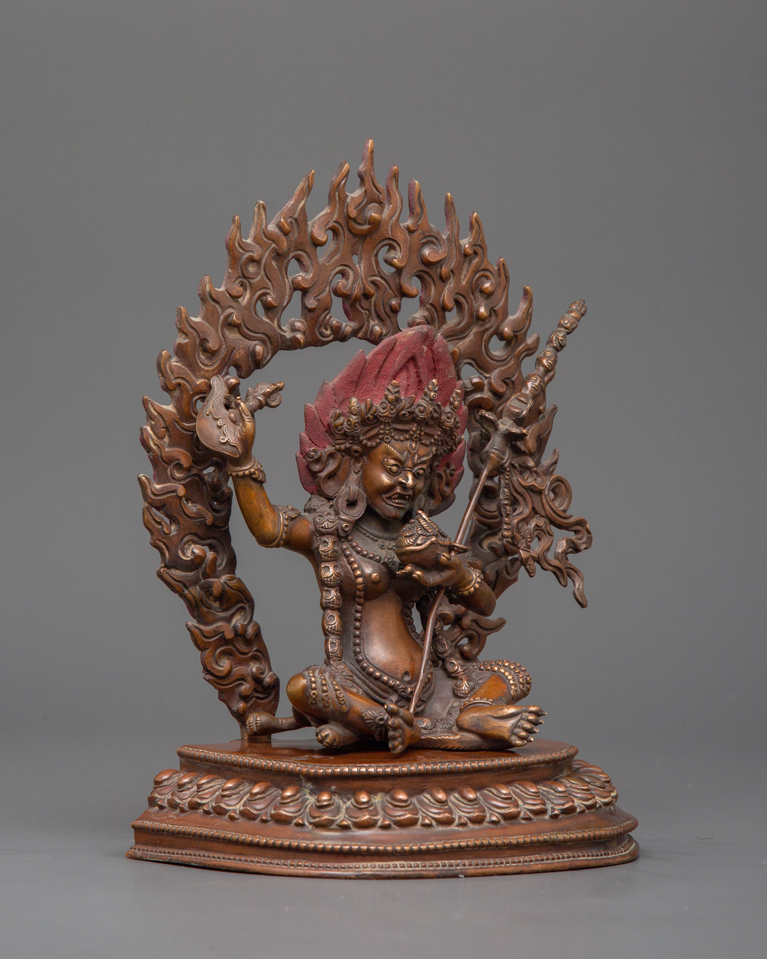 Oxidized Copper Vajrayogini Statue | Powerful Tantric Deity