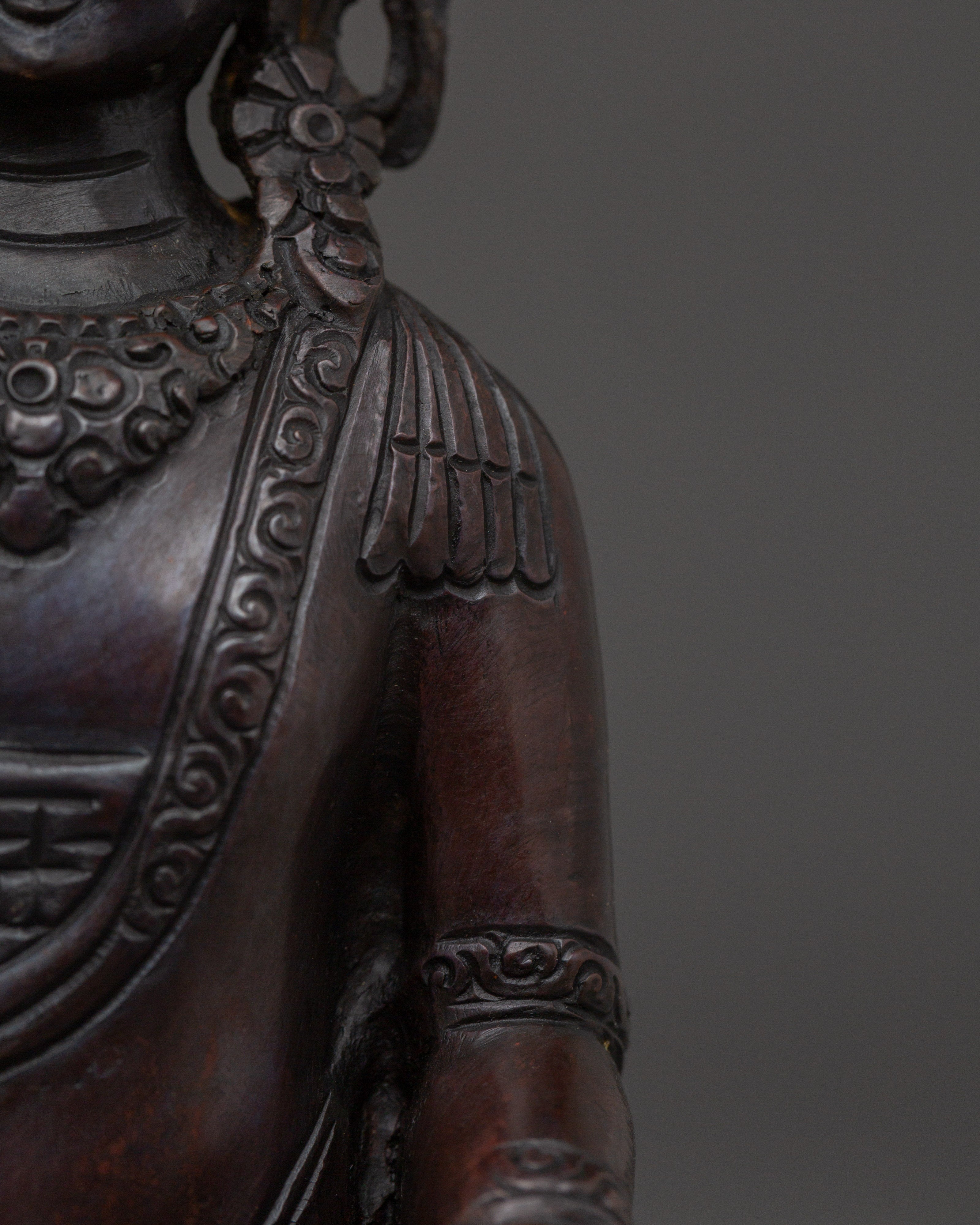 Standing Buddha Copper Statue | Spiritual Home Decor