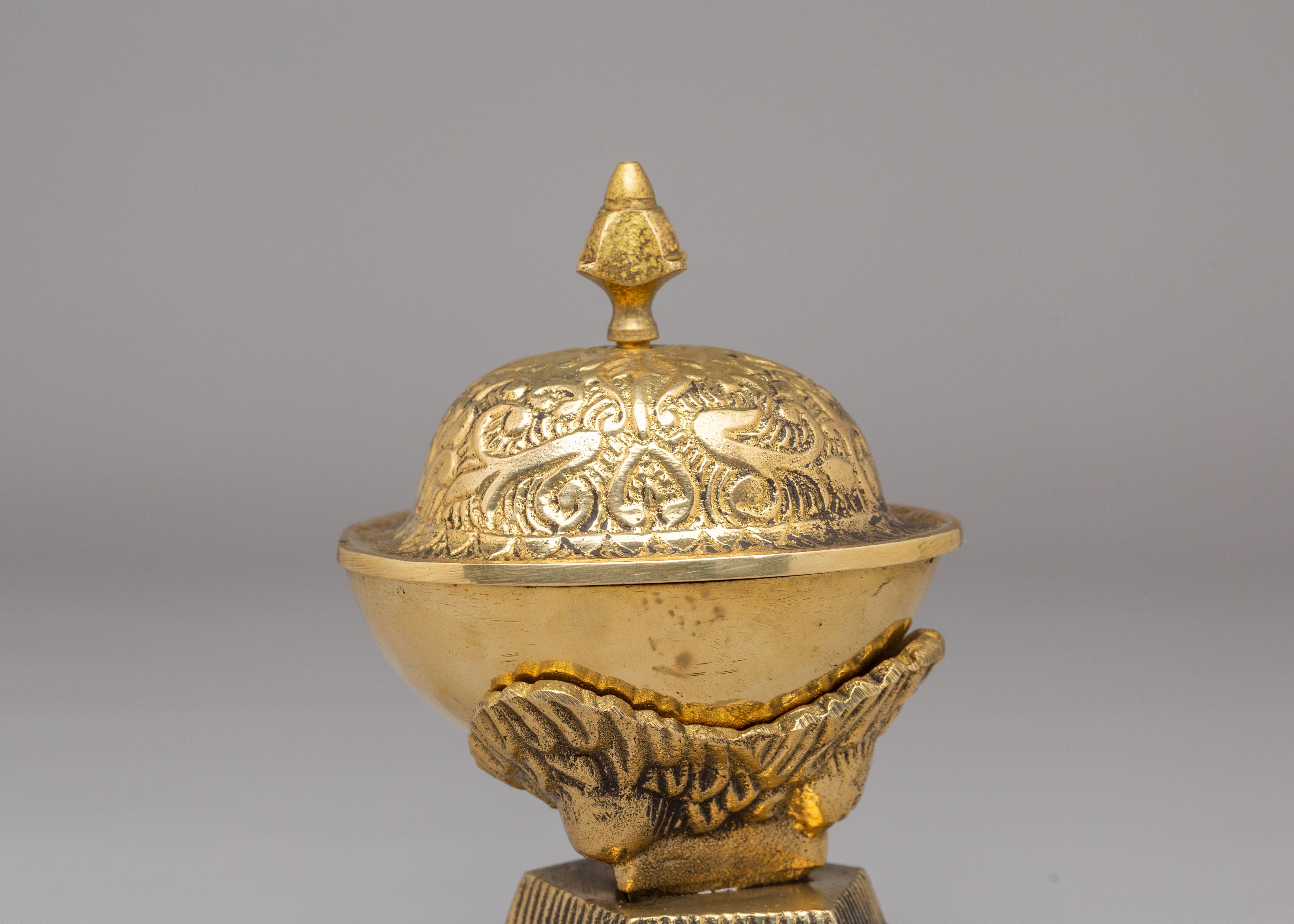 Handcrafted Kapala Set for Buddhist Rituals | Tibetan Brass Skull Cups