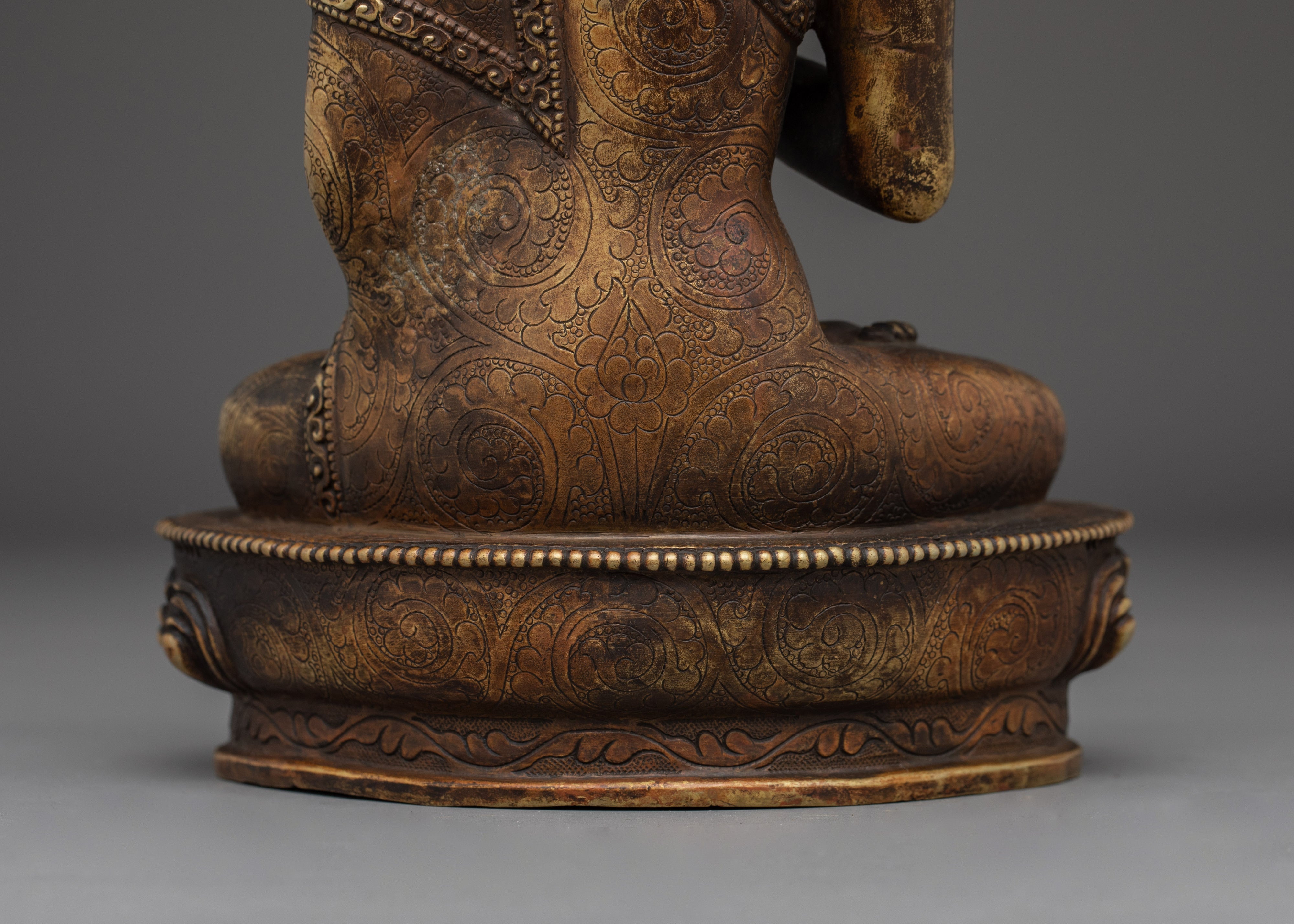 Vairocana Copper Statue for Antique Finish | Cosmic Buddha Artwork