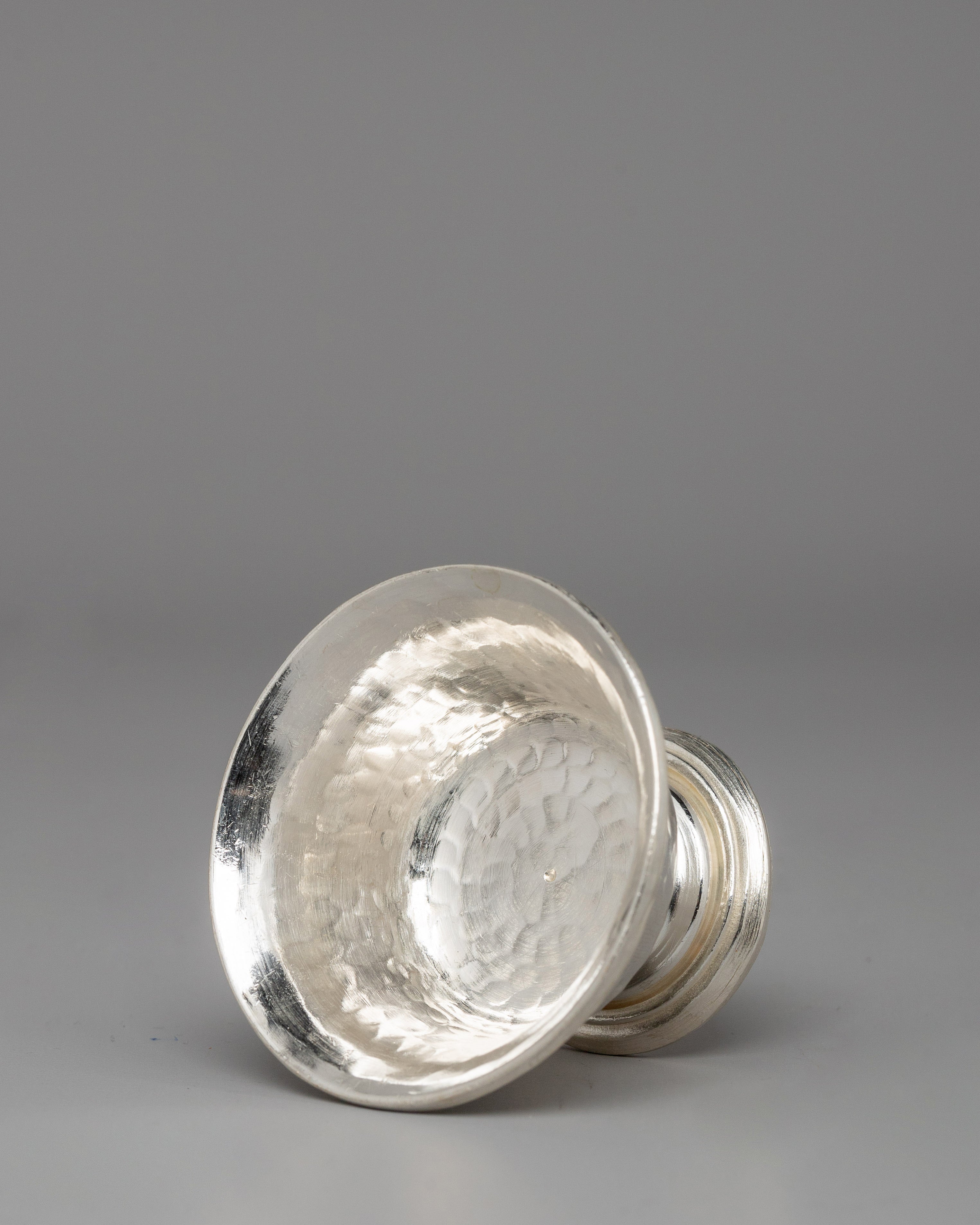 Silver-Plated Butter Lamp | Perfect for Buddhist Altars