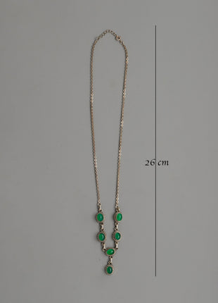 Sterling Silver Green Onyx Necklace | Timeless Handcrafted Elegance